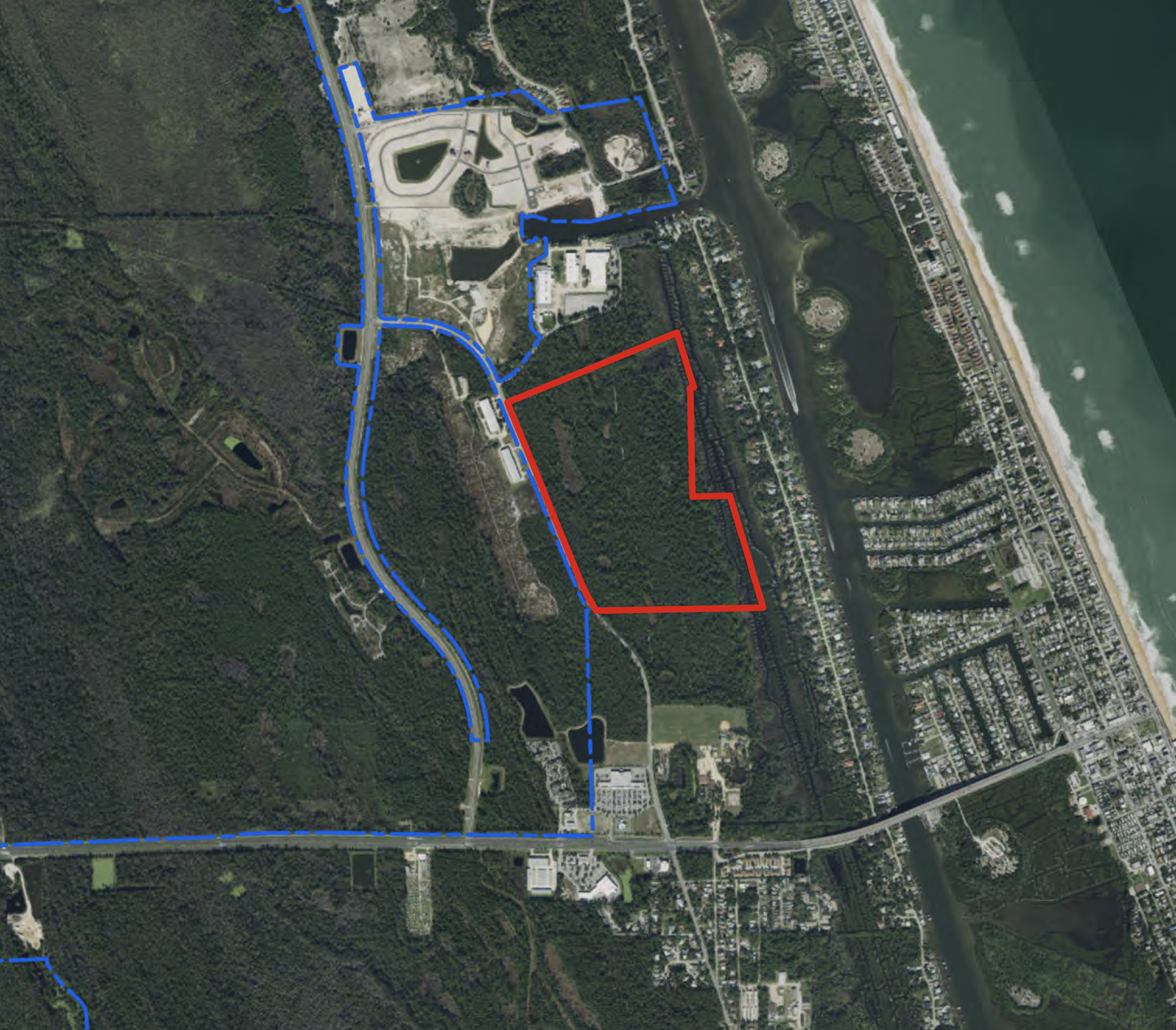 The Grand Reserve East property south of the Boston Whaler plant. Image courtesy of the city of Palm Coast