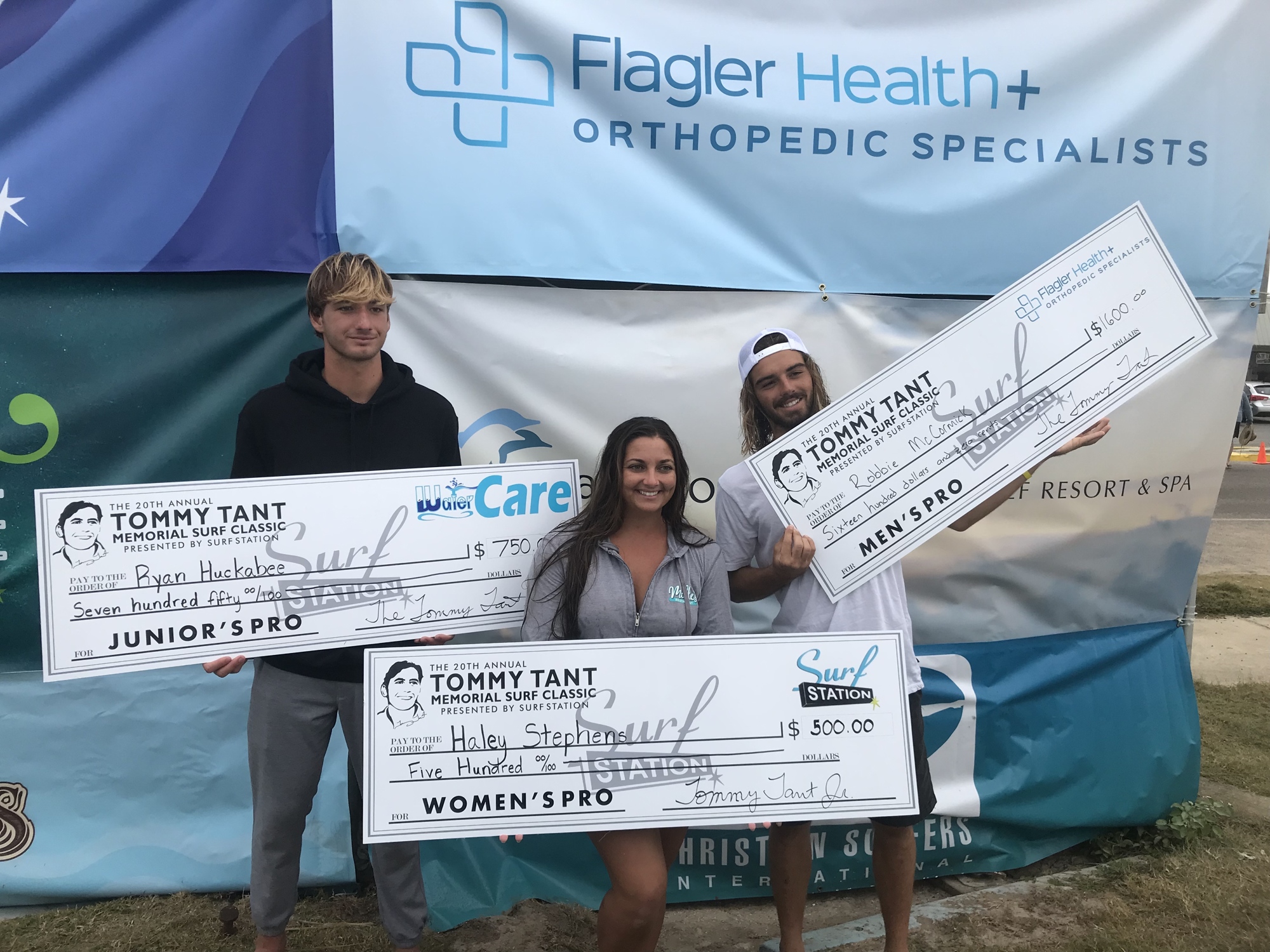 The local champs: Ryan Huckabee, Haley Stephens and Robbie McCormick. Courtesy photo