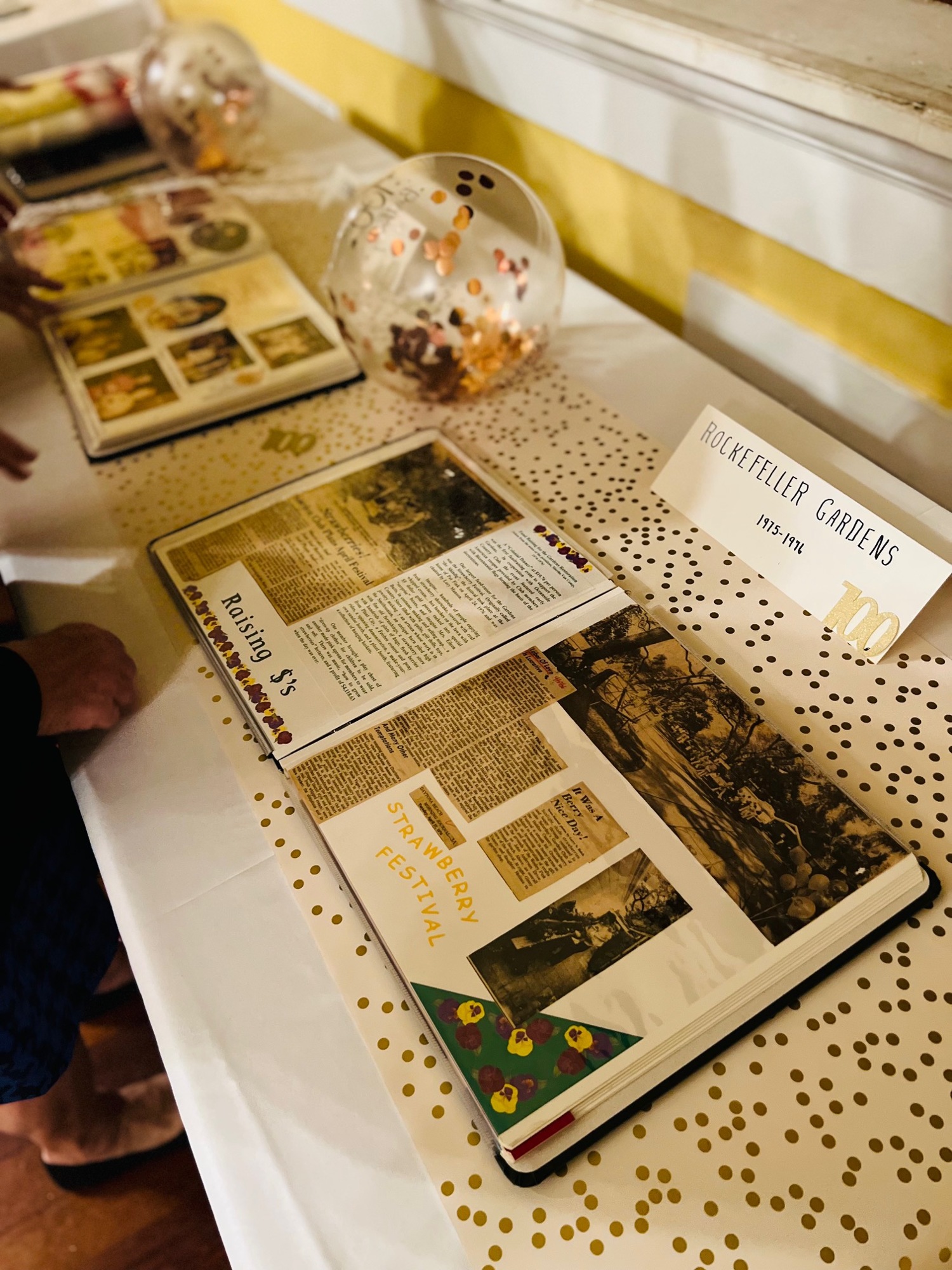 Nine scrapbooks contain 100 years of garden club memories. Courtesy of Lisa Watts