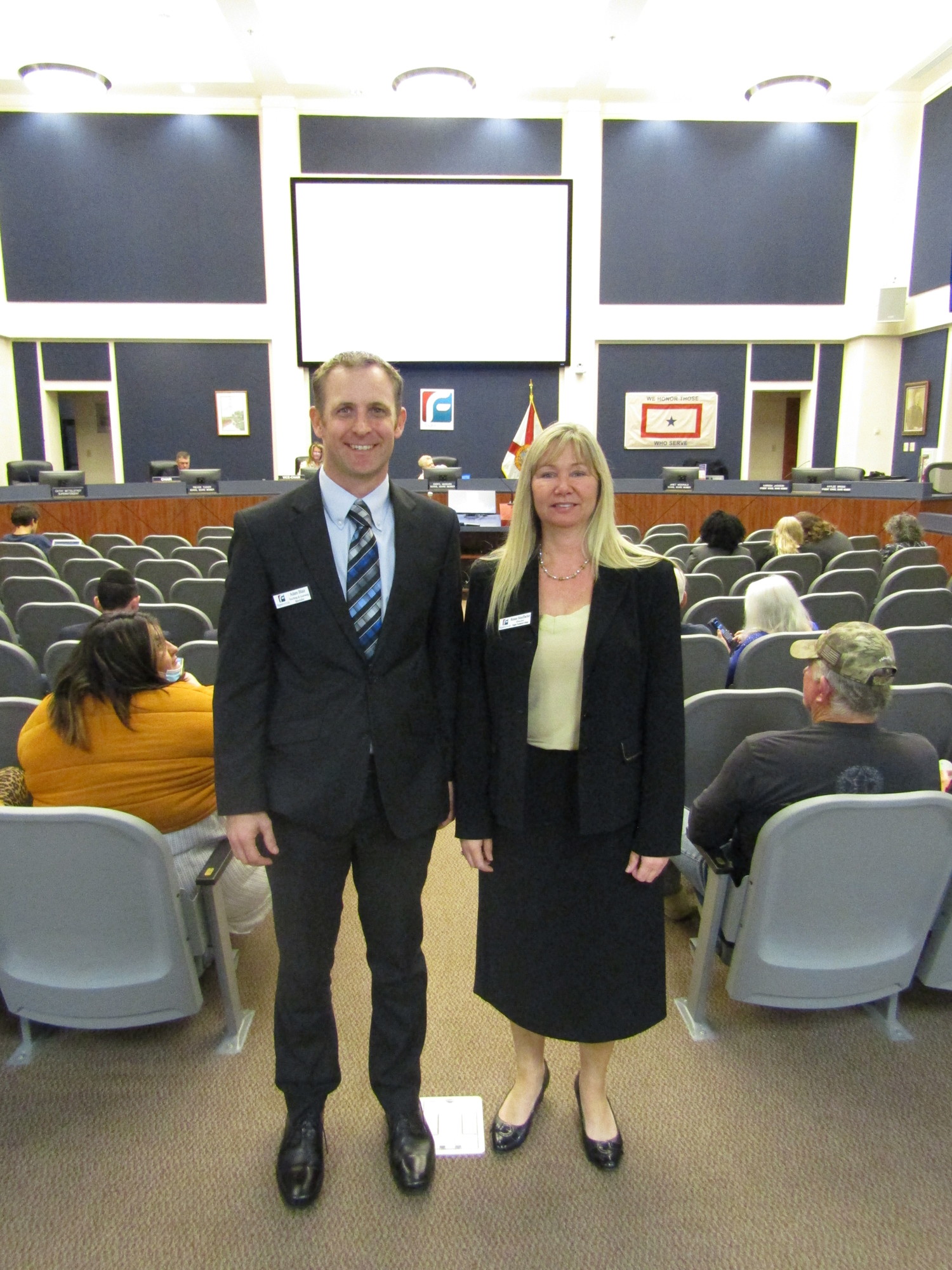 Adam Blair, Curriculum Specialist-Career and Technical Education, Flagler County Schools Renee Stauffacher, Director, Flagler Technical College. Courtesy photo