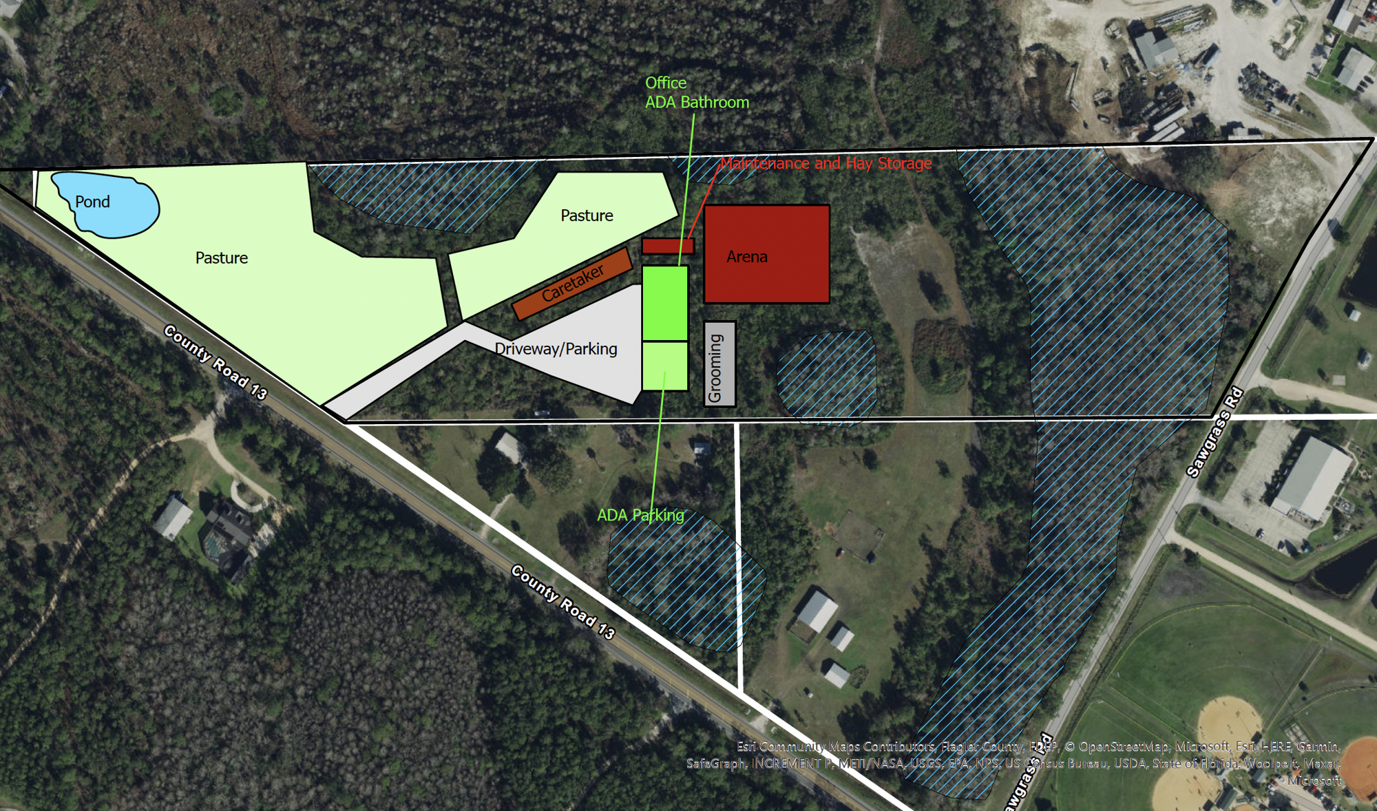 The proposed site plan, as shown in county meeting documents. 