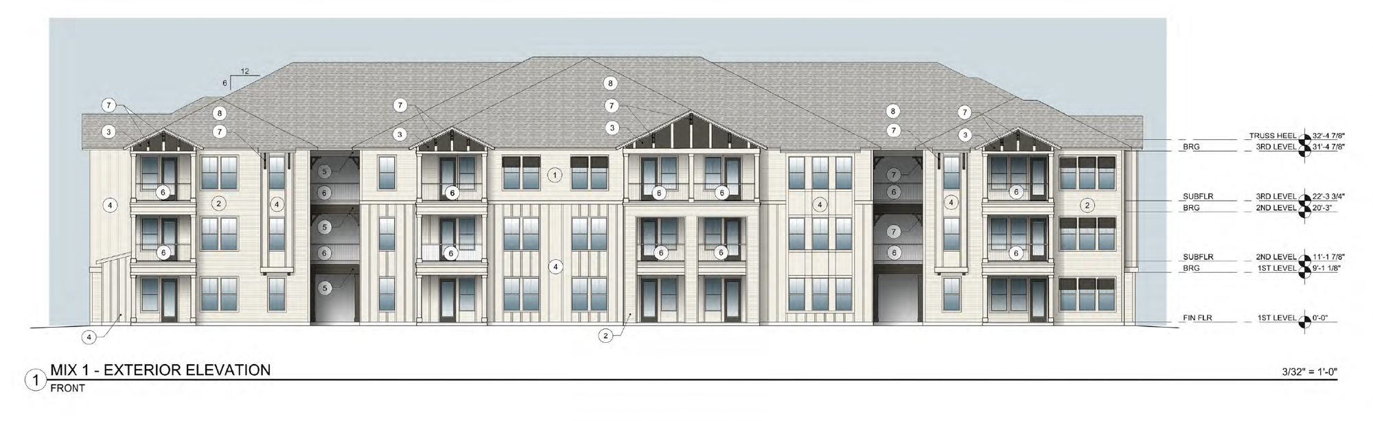 One of The Tribute's proposed three-story apartment buildings. Image courtesy of the city of Palm Coast