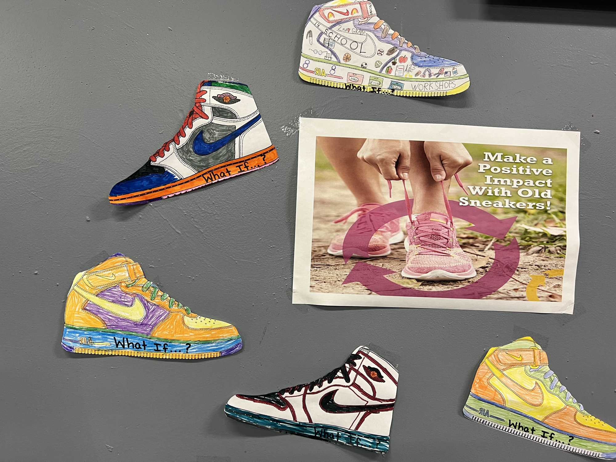 Students at Palm Coast Community School are looking for old shoes that be recycled for money, to suppor the 