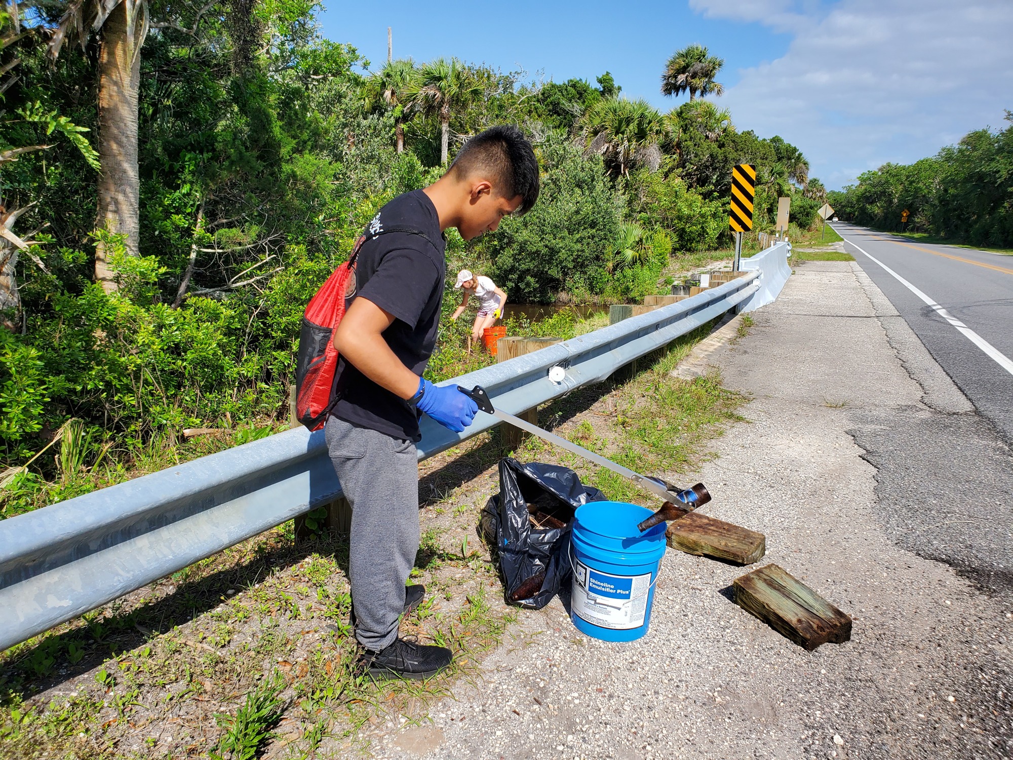 The first road cleanup in partnership with Dream Green Volusia took place on Saturday, April 23, in front of the Toscana subdivision on Old Dixie Highway.  Courtesy photo