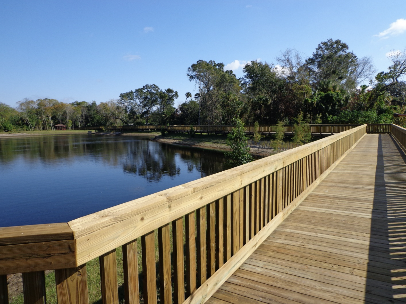 The city plans to add two boardwalks with benches overlooking the new lake. Image courtesy of the city of Palm Coast