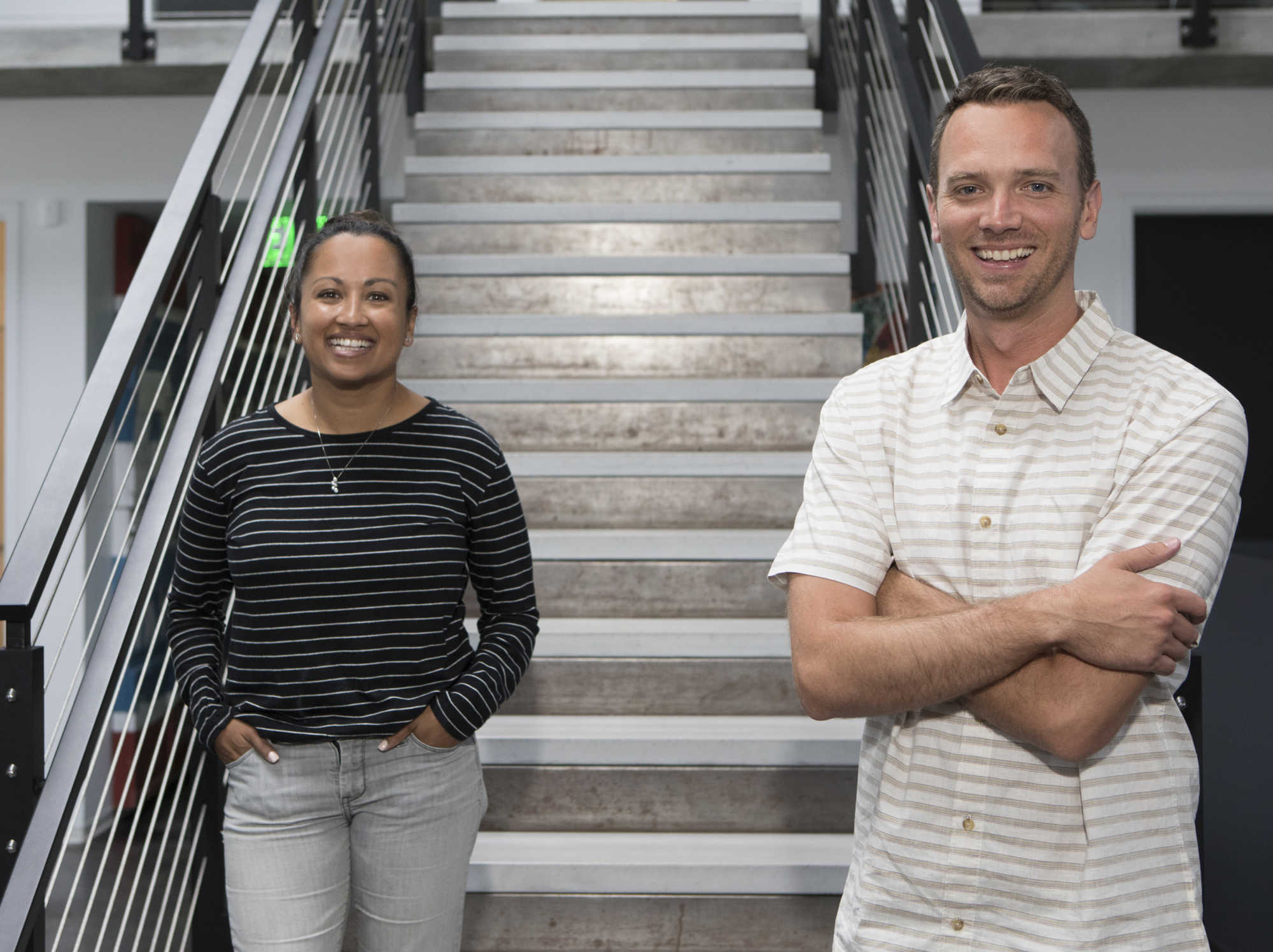 Mark Wemple. SPARK executives Elliott Bedinghaus, left, and Dulani Porter at their headquarters in Tampa.