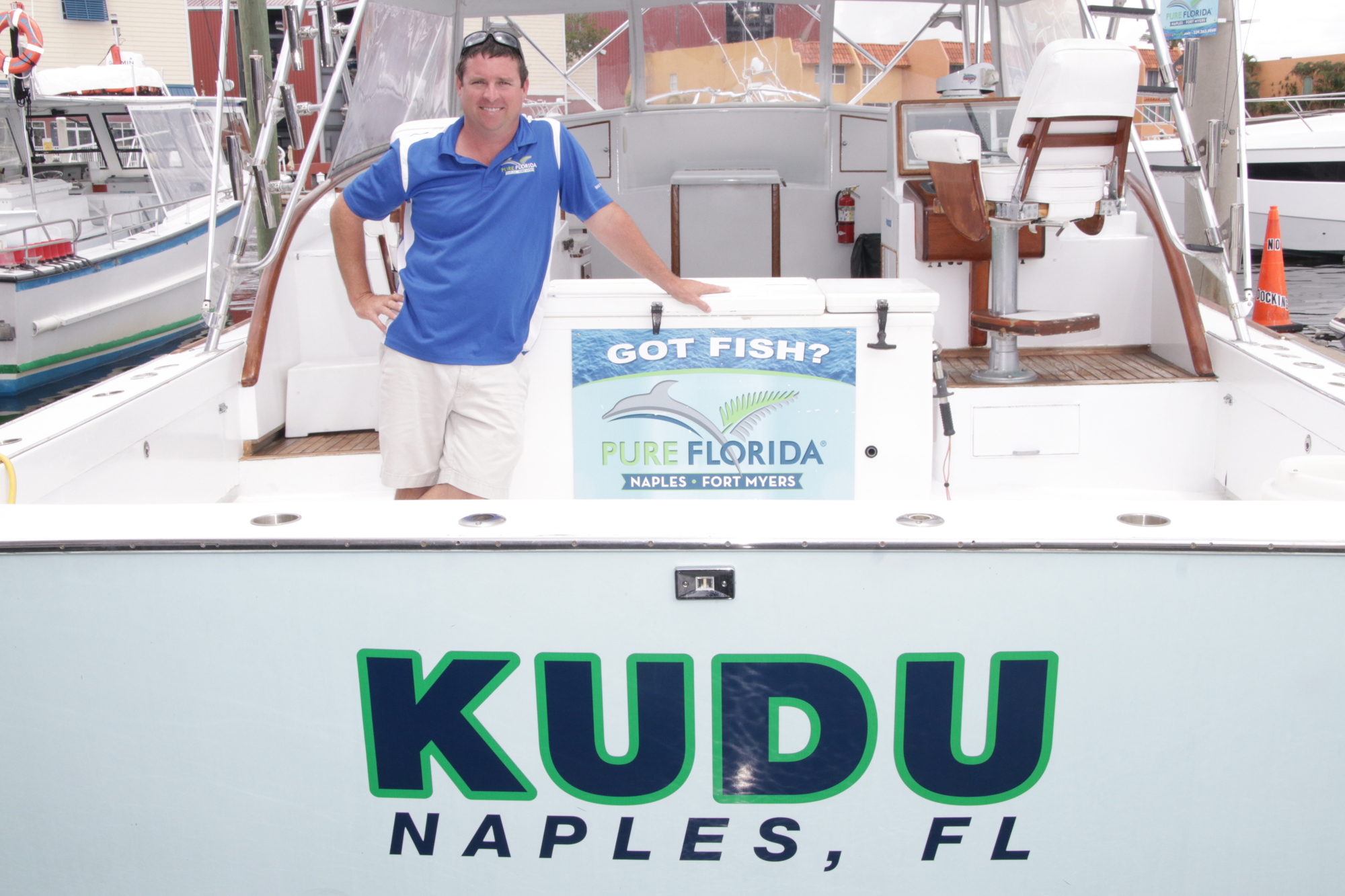 Pure Florida operates fishing boats, such as Kudu, and sight-seeing tour boats. It also offers boat and personal watercraft rentals.