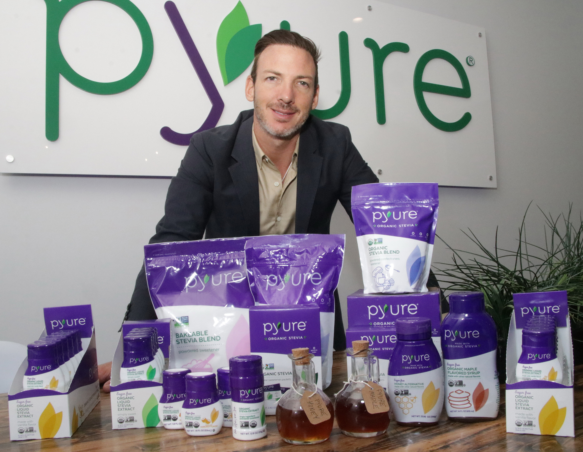 Benjamin Fleischer's Pyure Brands has developed several stevia products from granular sweetener to maple-flavor syrup.