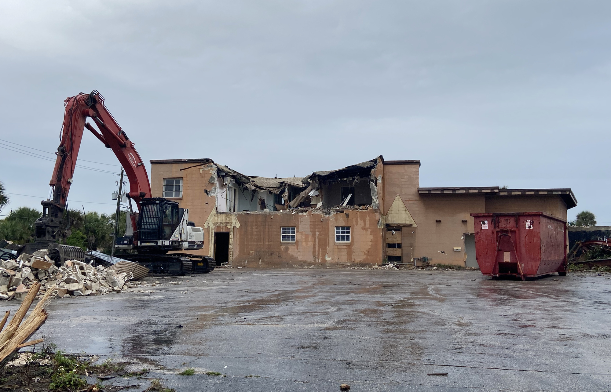 Demolition for the Julian's property began this week. Photo by Jarleene Almenas