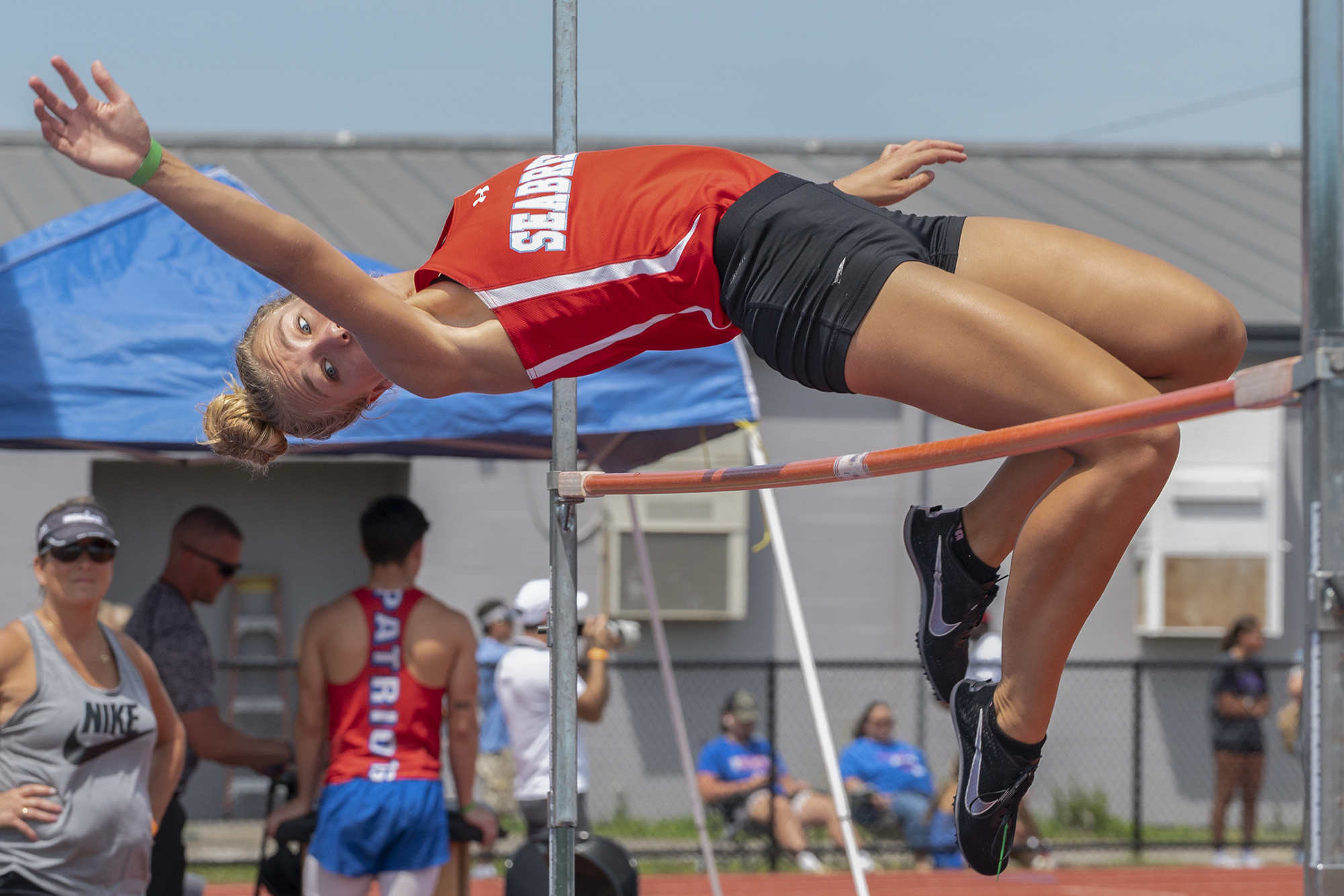 Kimberly Collins jumps at regionals.