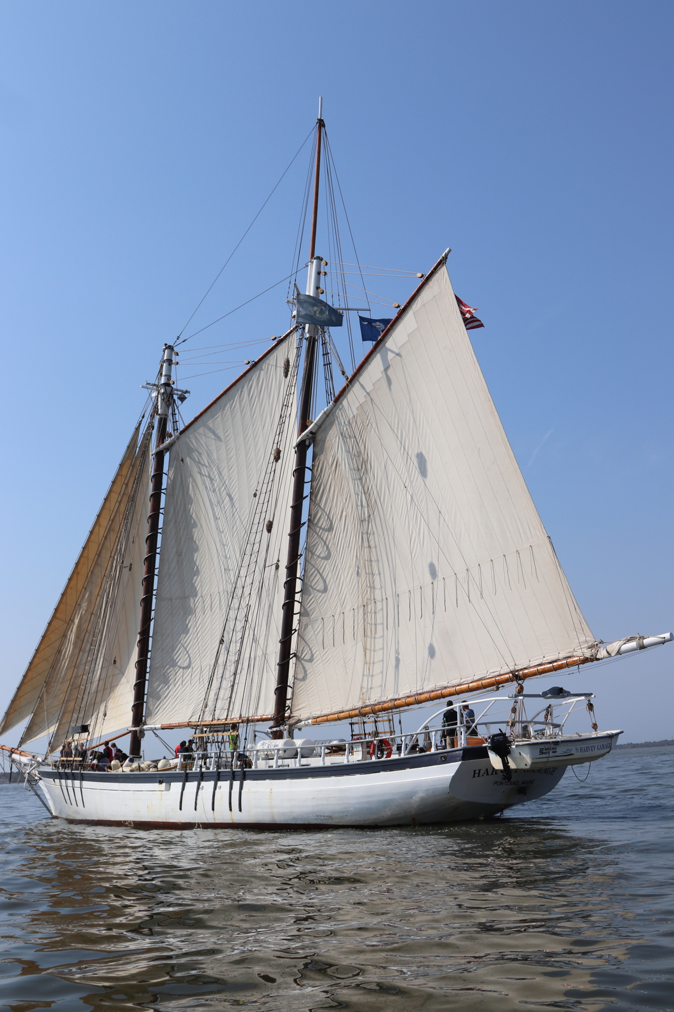 The Harvey Gamage is a 131-foot two-masted gaff-rigged topsail schooner. Courtesy photo
