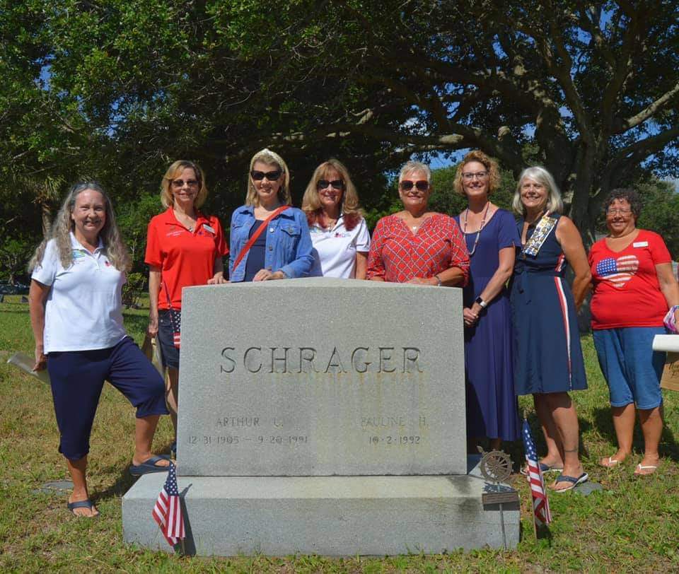 DAR members celebrate their chapter's 55th anniversary at Hillside Cemetery. Courtesy photo