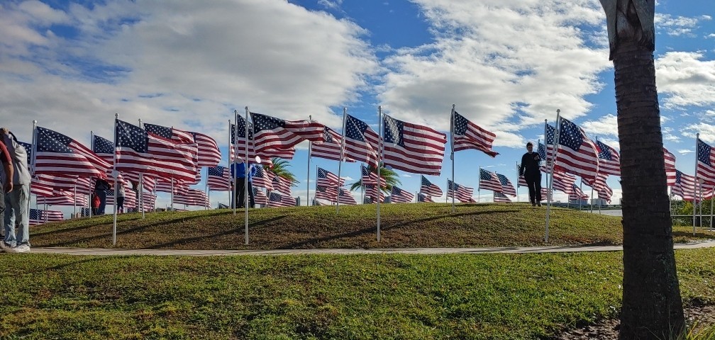 Flags for Heroes helped raise funds for the Daytona Beach West Rotary Club. Courtesy photo