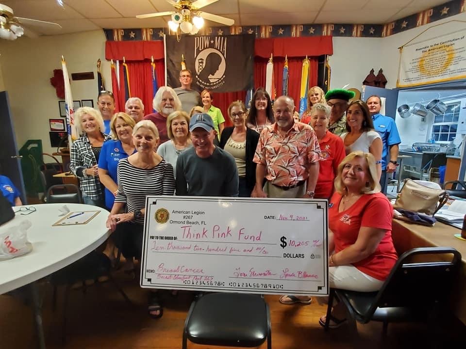 The American Legion Auxiliary Unit at Post 267 raised over $10,000 for the Think Pink fund. Courtesy photo
