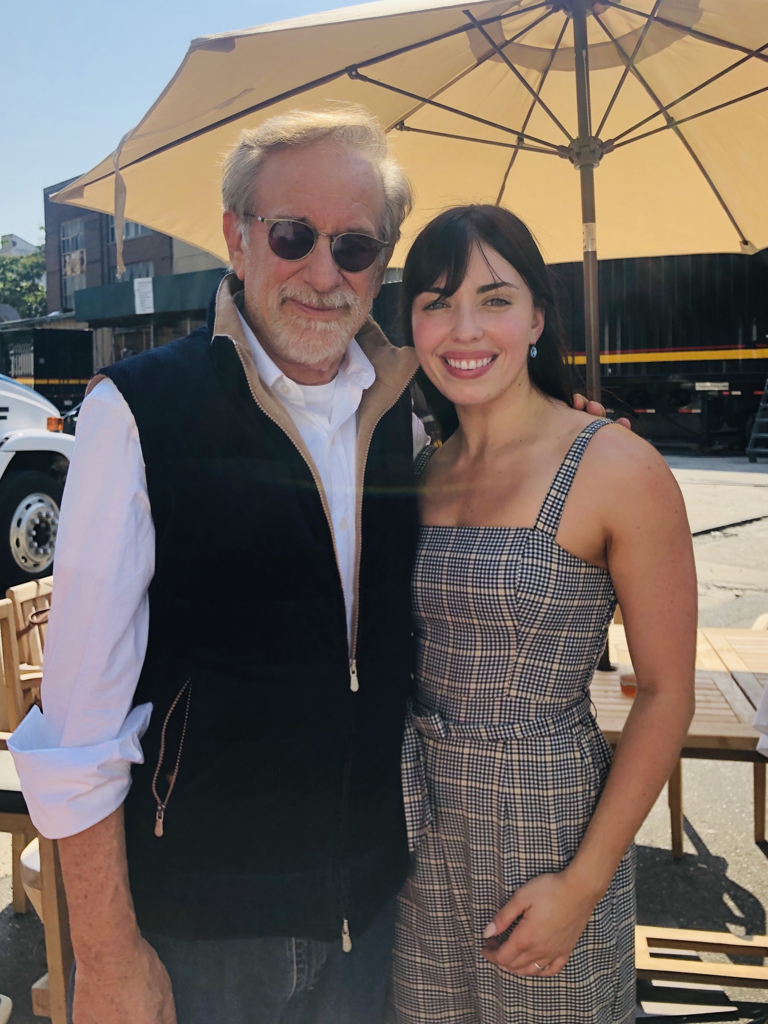 Steven Spielberg and Isabella Ward. Photo courtesy of Isabella Ward