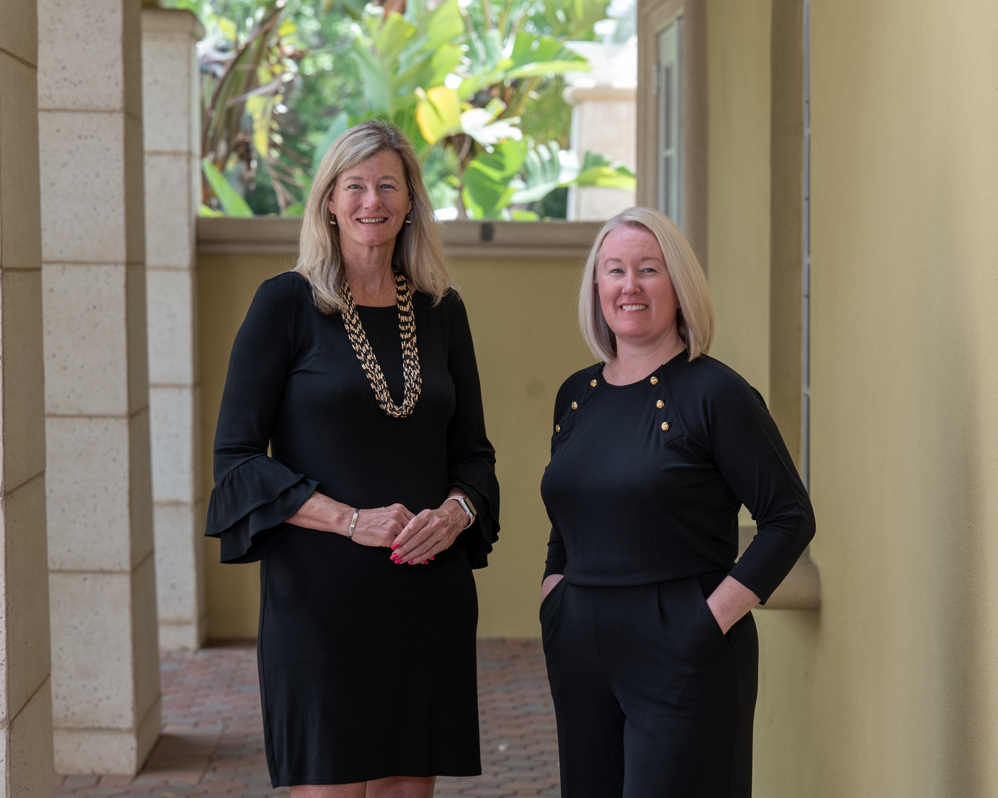 Laura Spencer and Erin Jones have worked together at the Community Foundation of Sarasota for a decade. (Photo by Lori Sax)