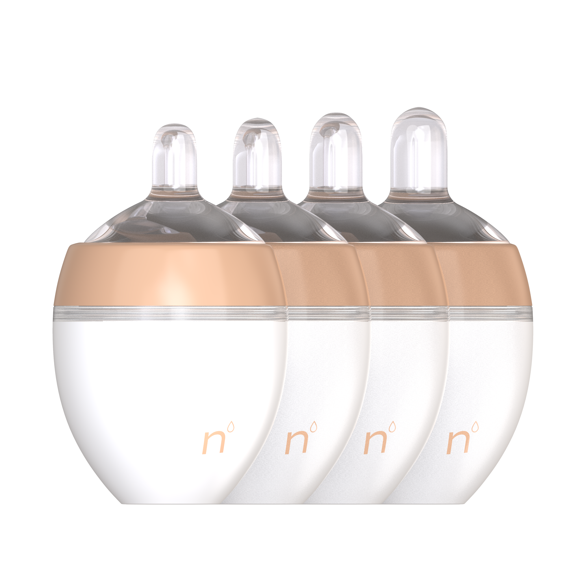 Prototypes of The Natural Nipple's namesake baby bottles. Courtesy photo.