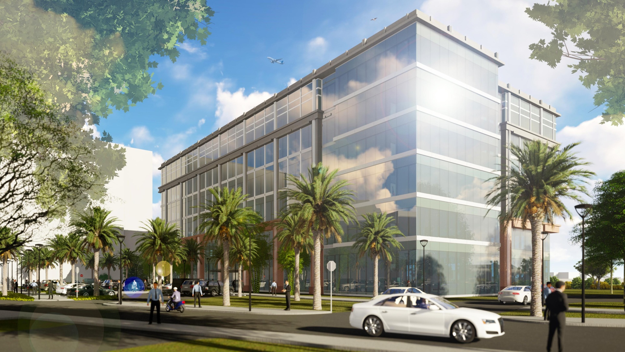 COURTESY RENDERING — Corporate Center at International Plaza V, a planned six-story, 180,000-square-foot building.