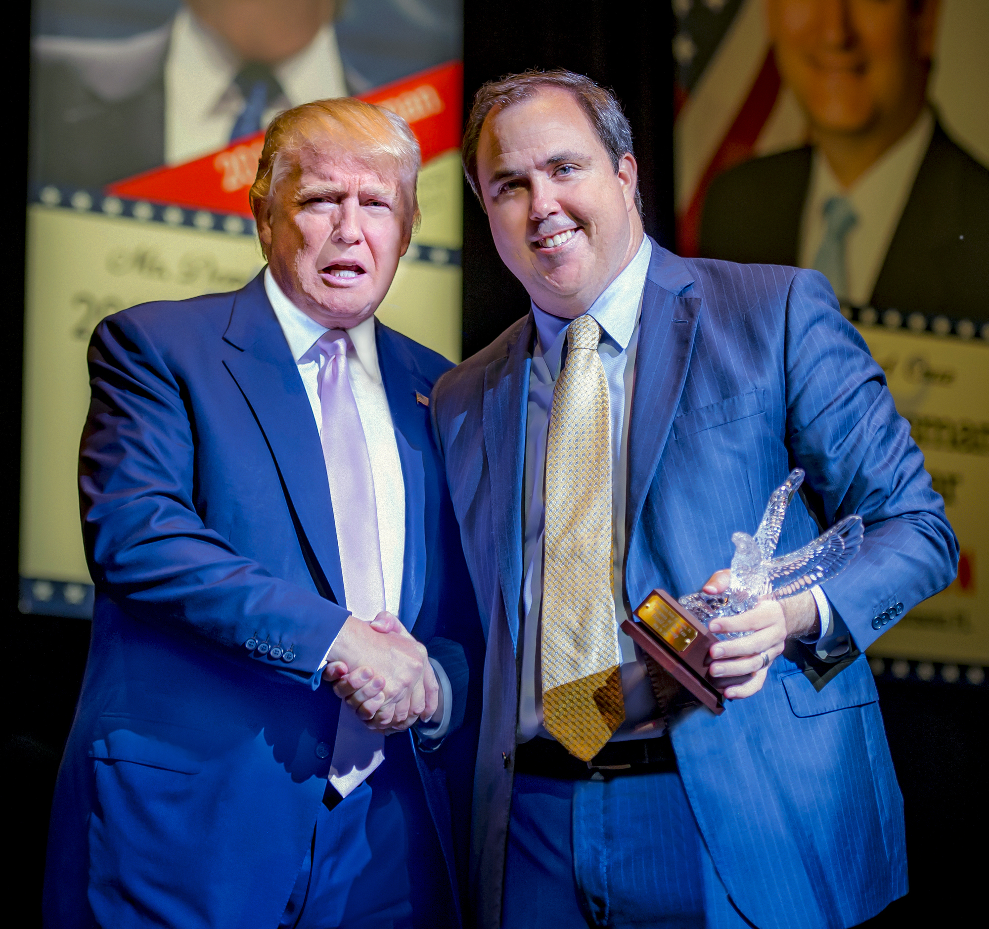 Cliff Roles. State Sen. Joe Gruters with President Trump at a Sarasota Republican Party dinner. 