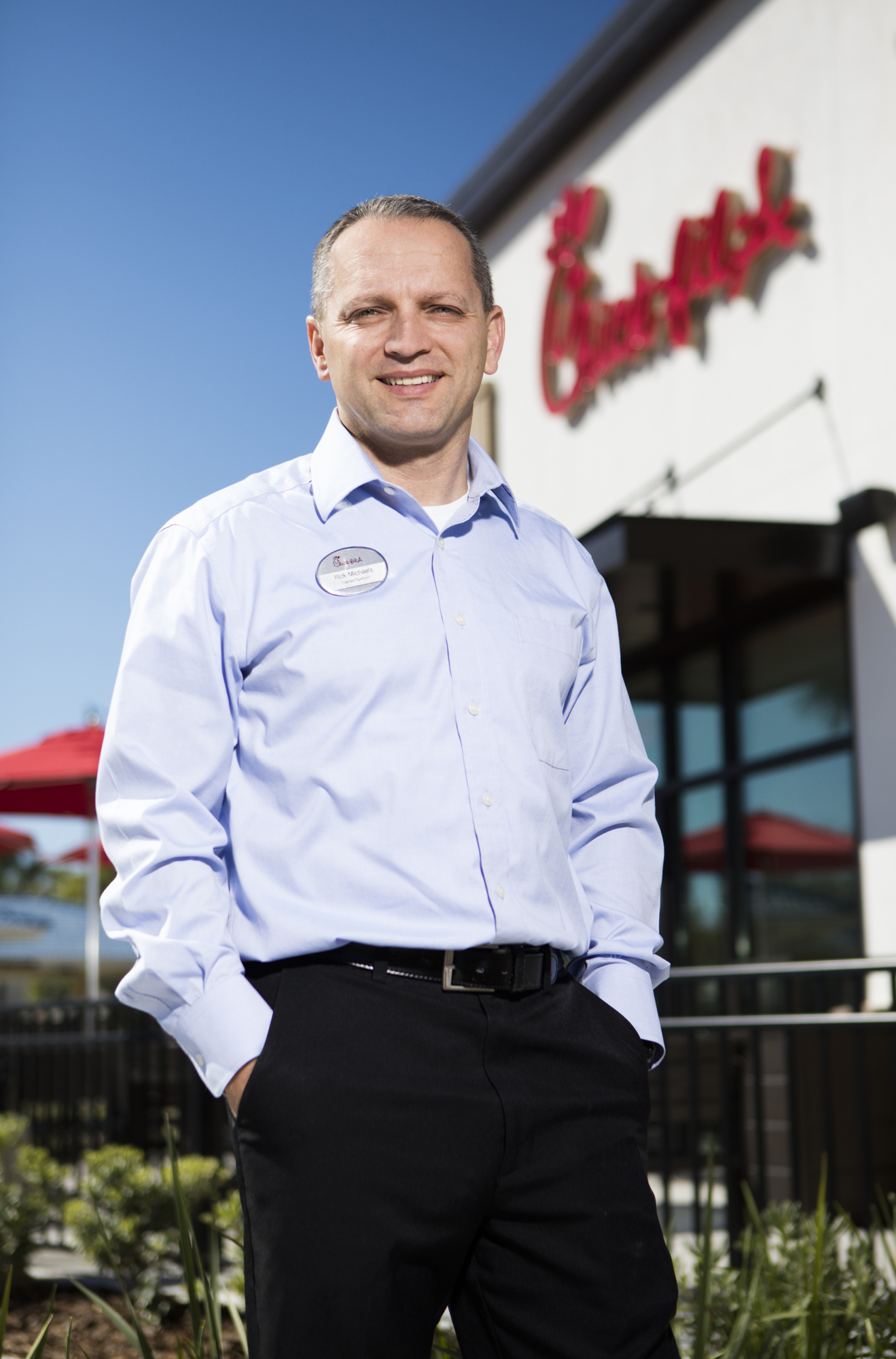 Mark Wemple. Rick Michaels opened a Chick-fil-A in south Sarasota in early 2018. 