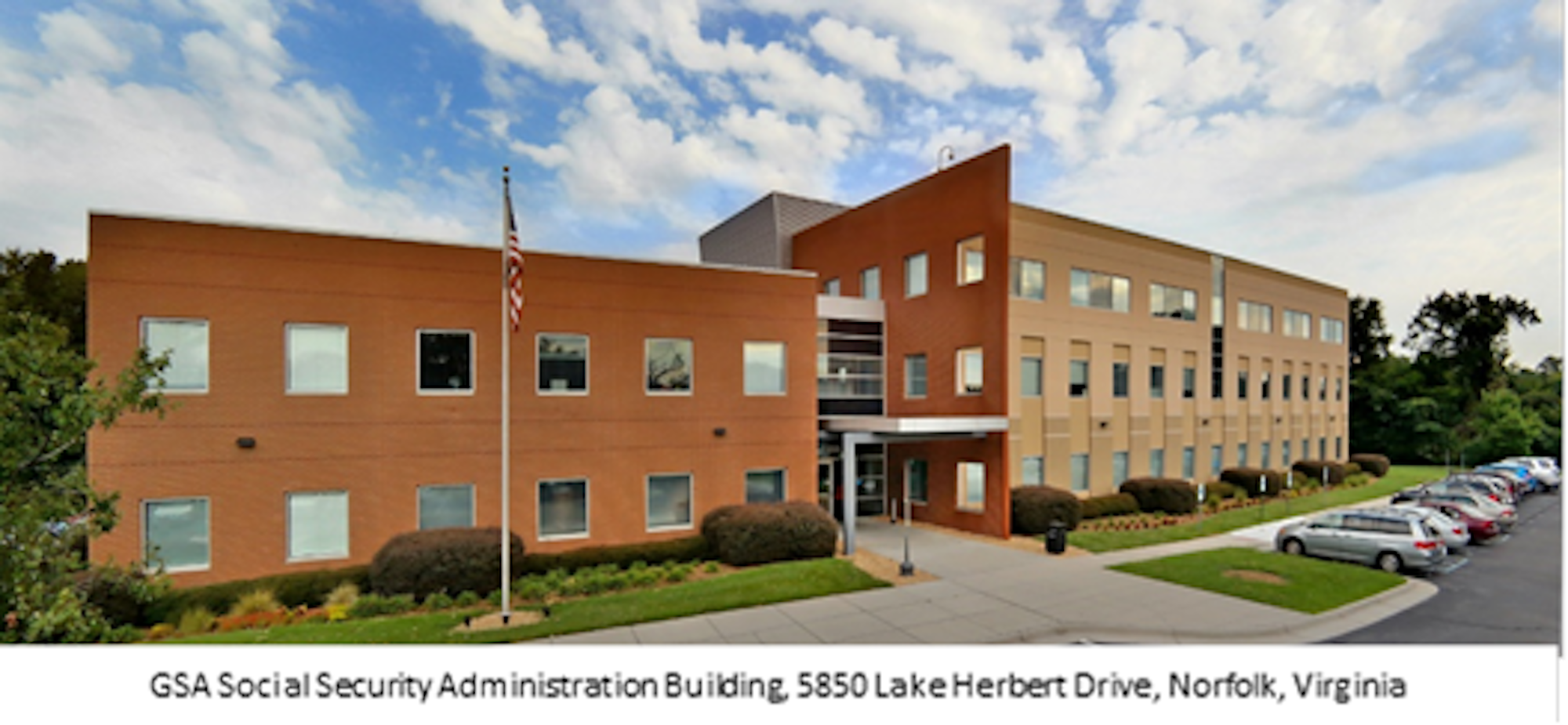 COURTESY PHOTO — HC Government Realty Trust acquired this three-story Social Security Administration building in Norfolk, Va., in March 2017 for $14.5 million
