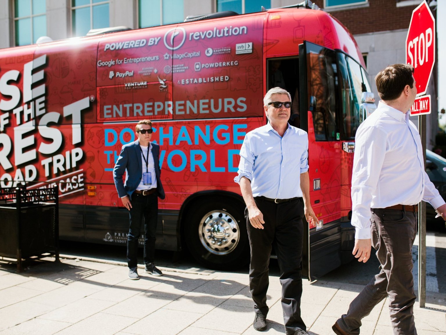 AOL founder Steve Case, center, brought his Rise of the Rest pitch competition to Tampa and St. Petersburg. Courtesy photo.