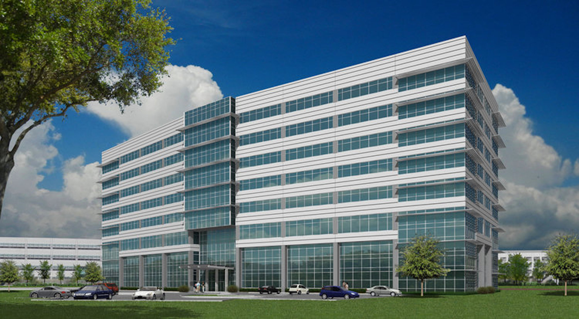 COURTESY RENDERING — Vision Properties plans to develop the four-story  Renaissance VII building on a speculative basis in the 71-acre Renaissance Center corporate campus.