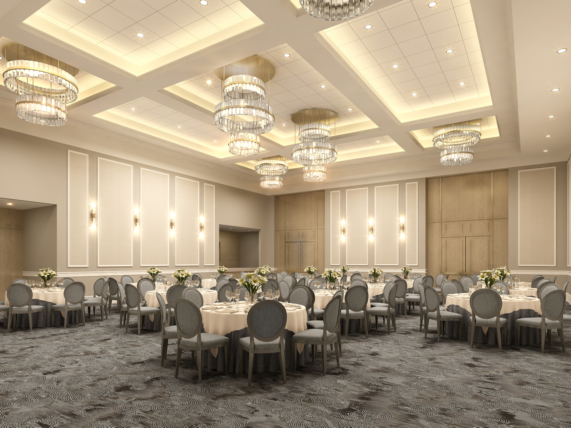 A rendering of the Karol Hotel's ballroom. The Marriott Tribute Portfolio property is expected to open in December. Courtesy photo.