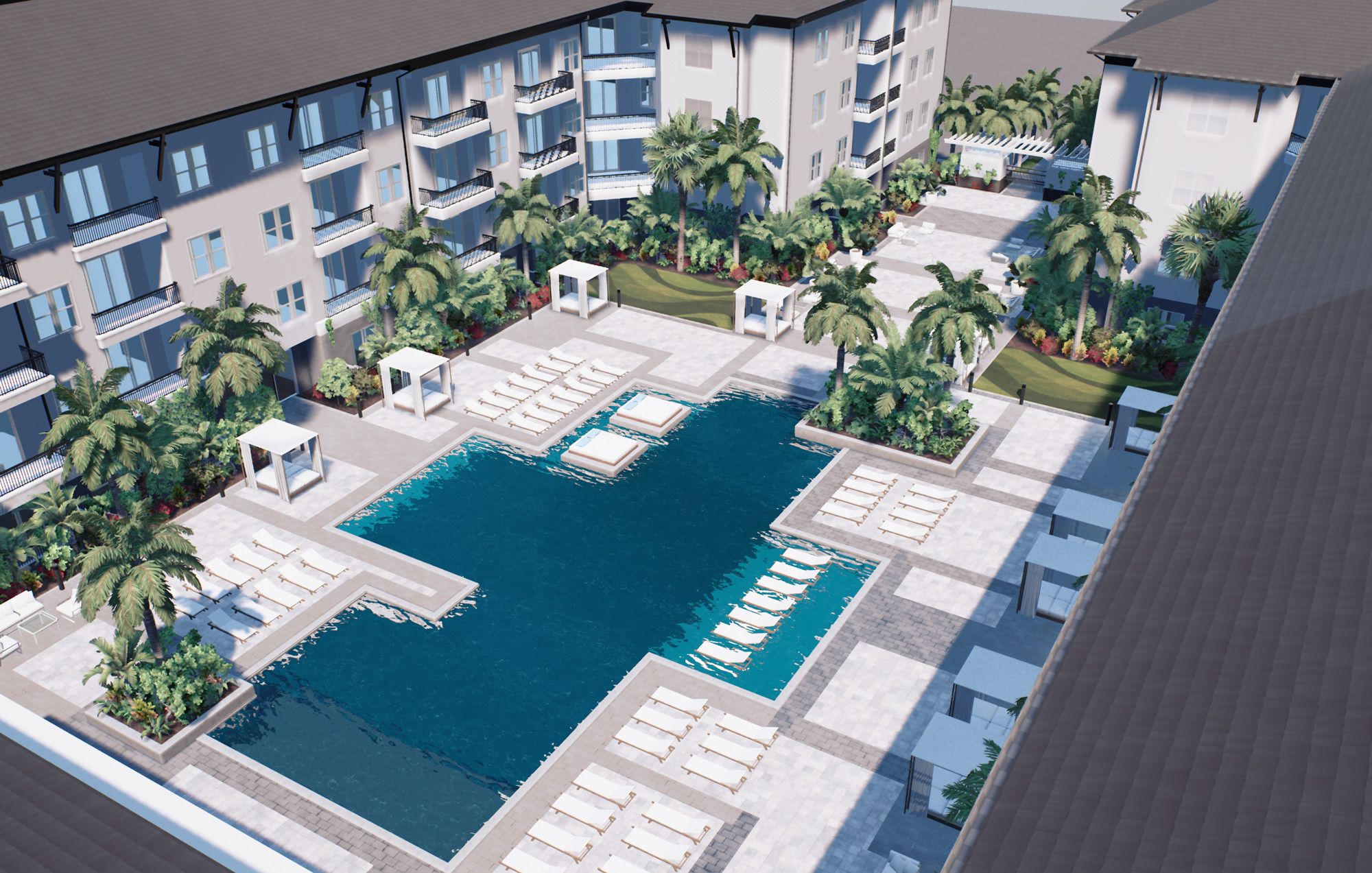 Courtesy. The apartment portion of the development, Citria at Fruitville Commons, will include four residential buildings and a two-story clubhouse overlooking a pool.