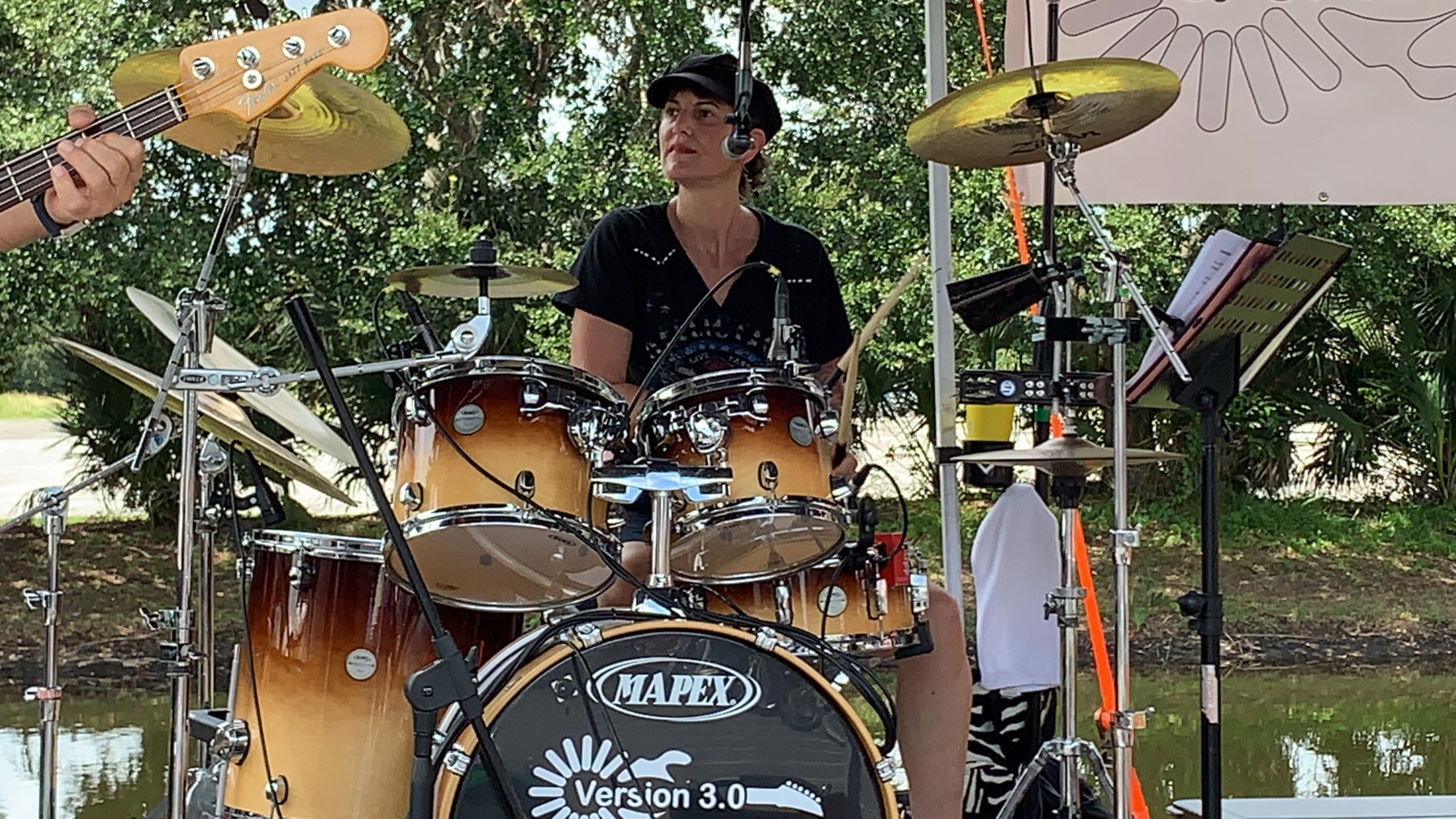 Courtesy, photo by James 'Jay' Dodge II. Sharon Kunkel performed with her band, Version 3.0, during the Rossiter's Harley-Davidson 29th Anniversary Party.