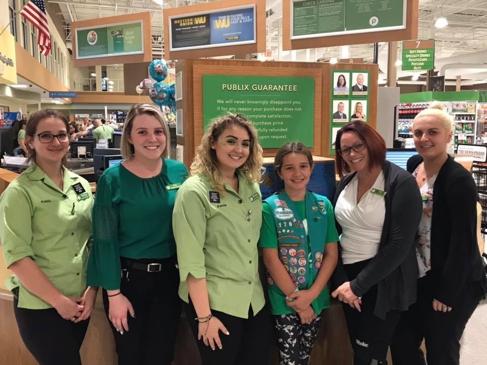 Courtesy. Catelyn Holcomb of Lee County had the most success, she says, at Publix, where she set up a stand and worked 40 hours a week for five weeks, usually five hours on weekdays and about 12 hours over weekends.