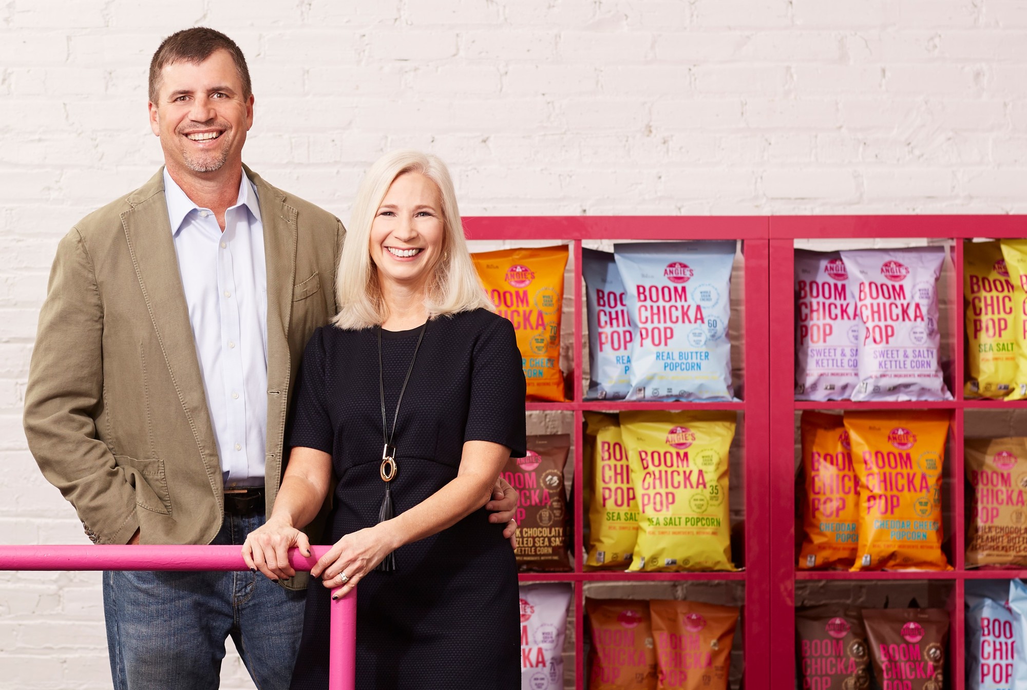 Courtesy/Angie’s Artisan Treats LLC. Dan and Angie Bastian founded Angie’s Boomchickapop in 2001.