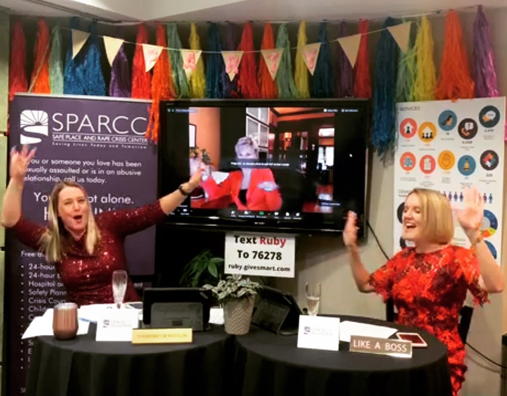 Courtesy. During the same time the SPARCC gala would have been held in person, Director of Development Mary Ellen Mancini and CEO and President Jessica Hays did a live stream on Facebook and Instagram. 