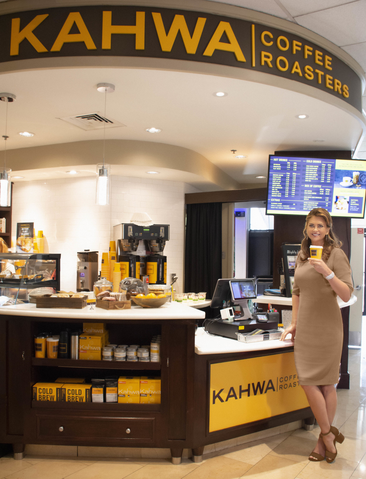 Supermodel, actress and entrepreneur Kathy Ireland has struck a deal to serve as a global brand ambassador for St. Petersburg-based Kahwa Coffee. Photo courtesy of Jon Carrasco.
