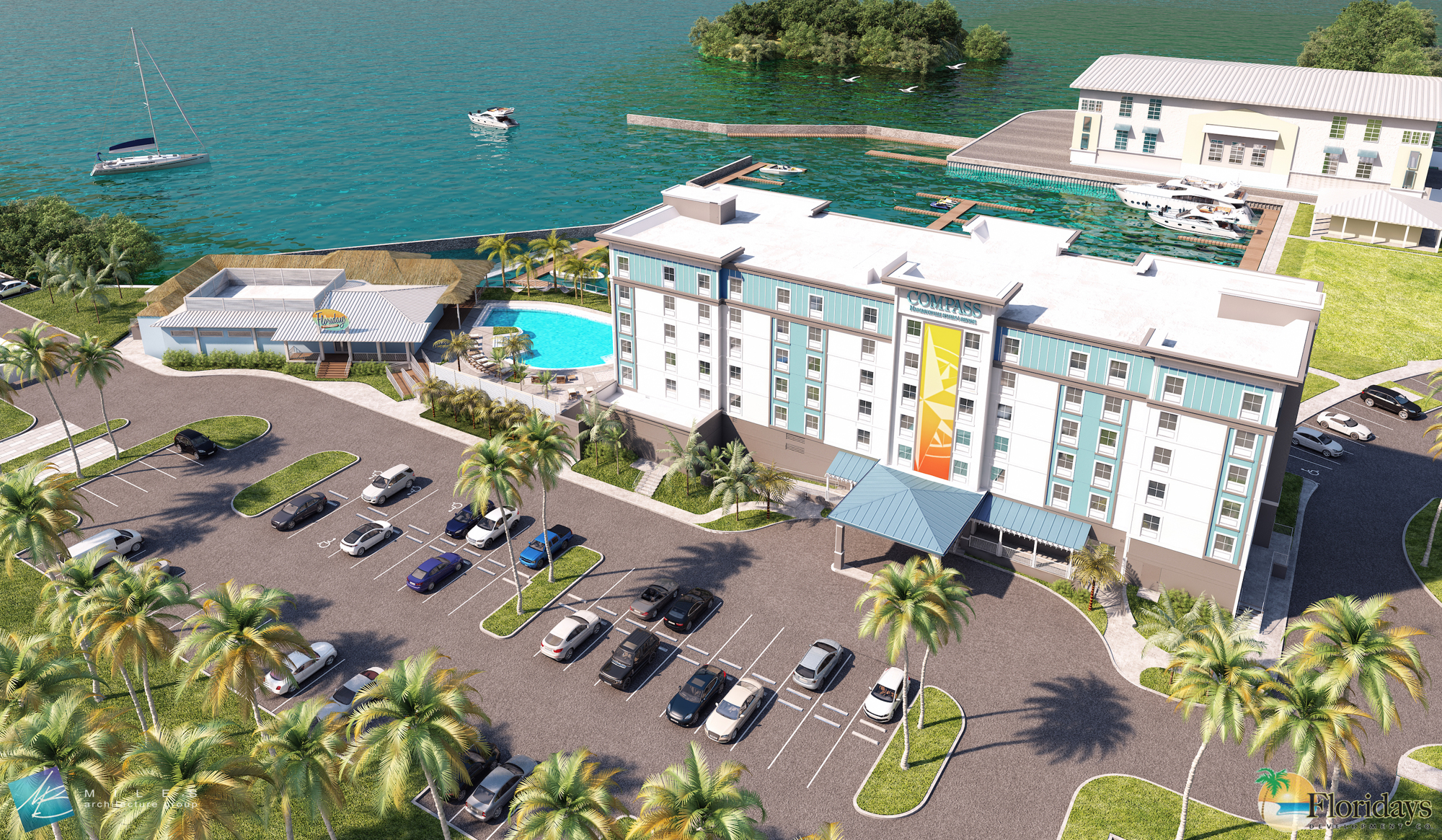 Courtesy. The 123-room Compass by Margaritaville on Anna Maria Sound hotel opened on July 15.