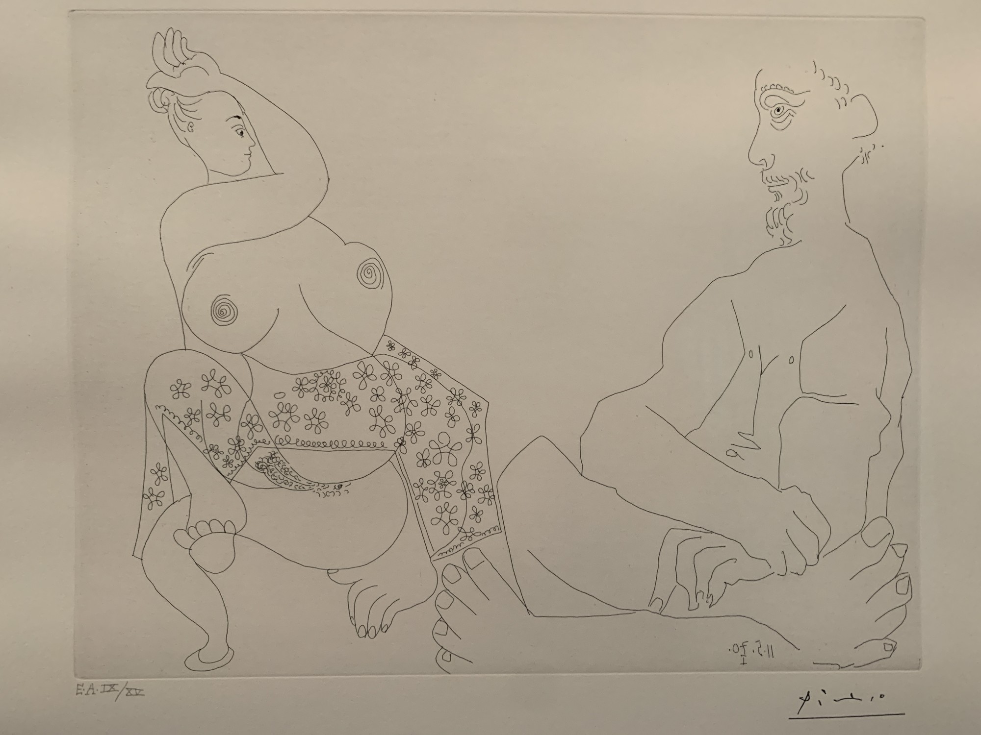Courtesy. Pablo Picasso drew this in 1971, and it’s one of a series of 156 etchings.