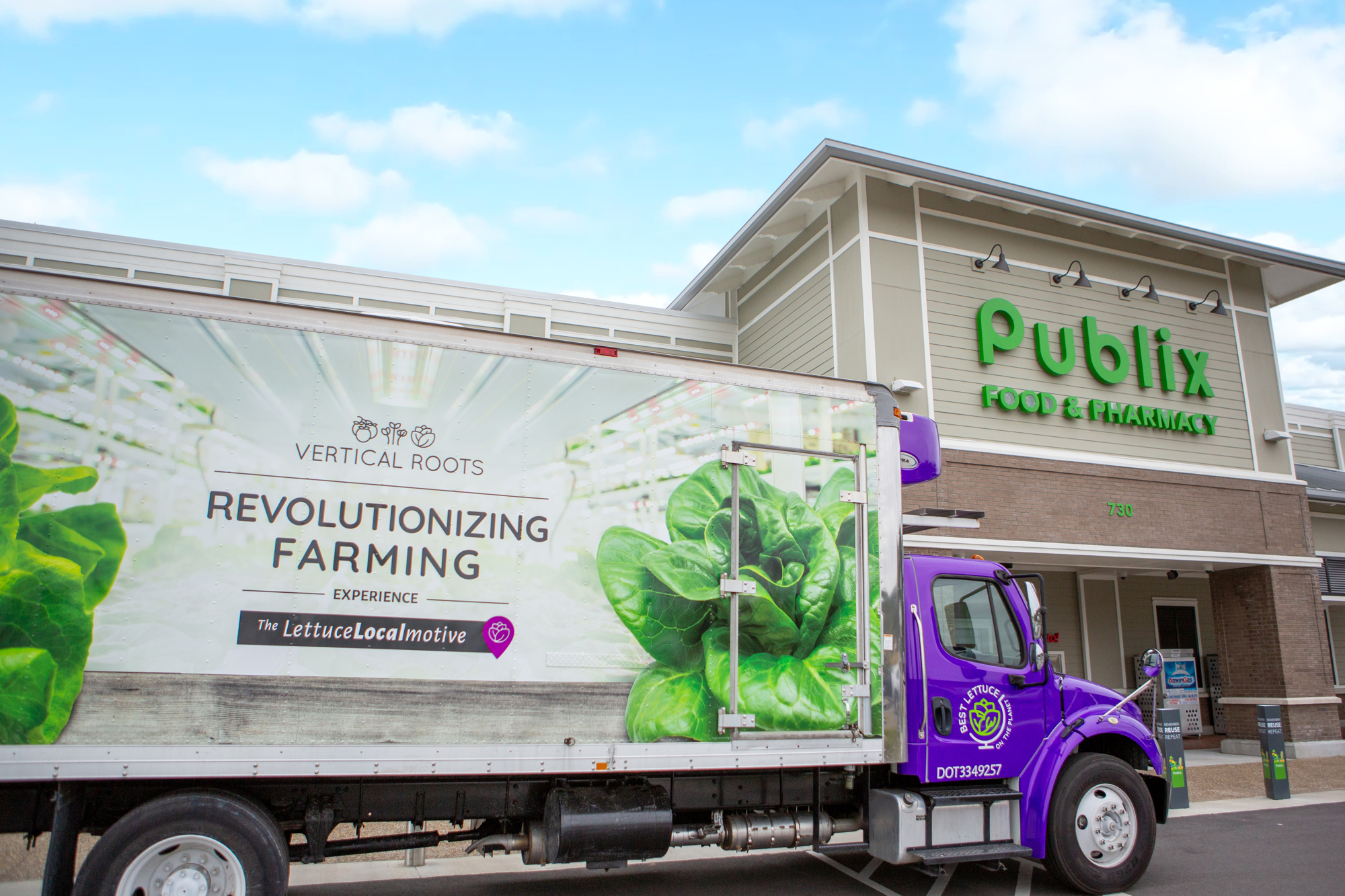 Courtesy. Publix worked with South Carolina-based Vertical Roots on a mobile hydroponic farm that it brought to stores, giving people the chance to walk inside.