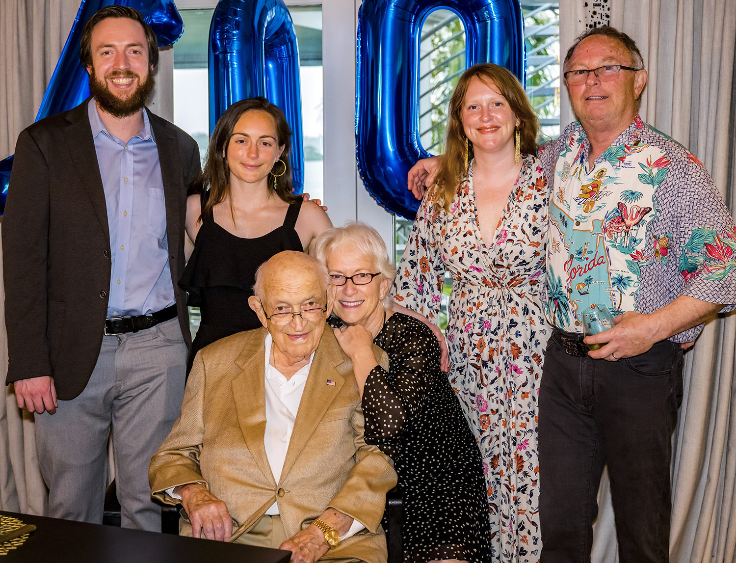 Cliff Roles. Kirby Bywaters, Liza Kane-Hartnett, Stanley Kane, Betsy Kane-Hartnett, Meghan Kane-Hartnett and John Kane-Hartnett celebrated Stanley Kane's 100th birthday in June.