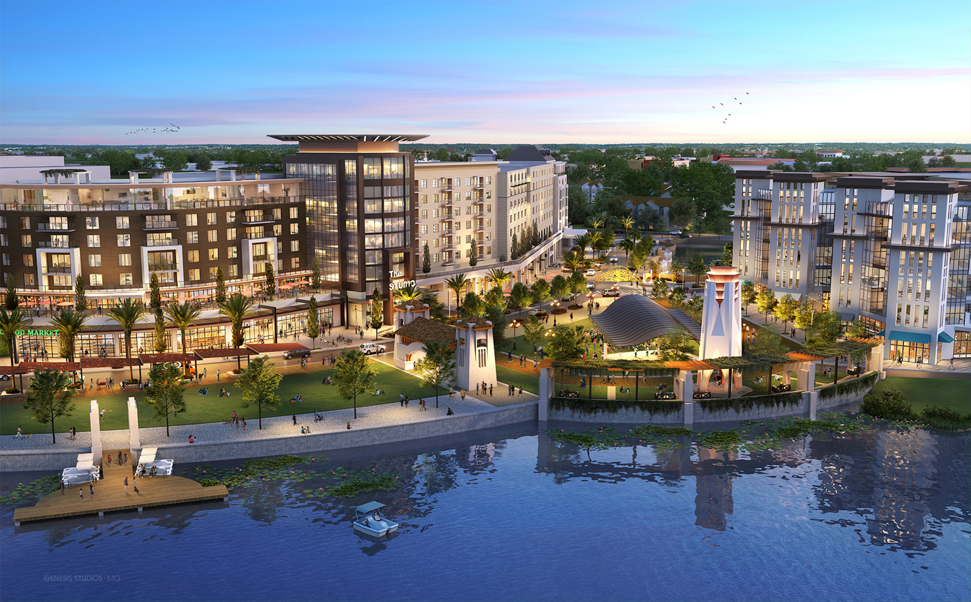 COURTESY RENDERING -- Westside Capital has proposed transforming the derelict Lake Orlando Golf Club into a 128-acre, mixed-use development in Orlando.