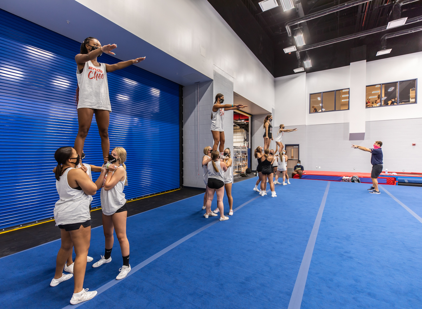 Courtesy. Cheer squad members practice at the Wiregrass Ranch Sports Campus of Pasco County, in Wesley Chapel.
