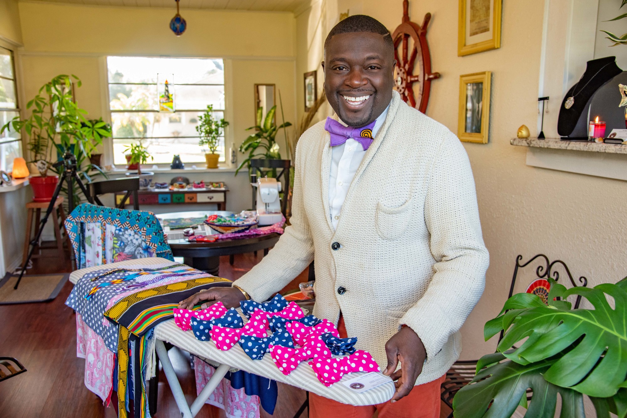 Courtesy. During the pandemic, Travis Ray has focused on adding more items to his website for Dapper Bowtique.