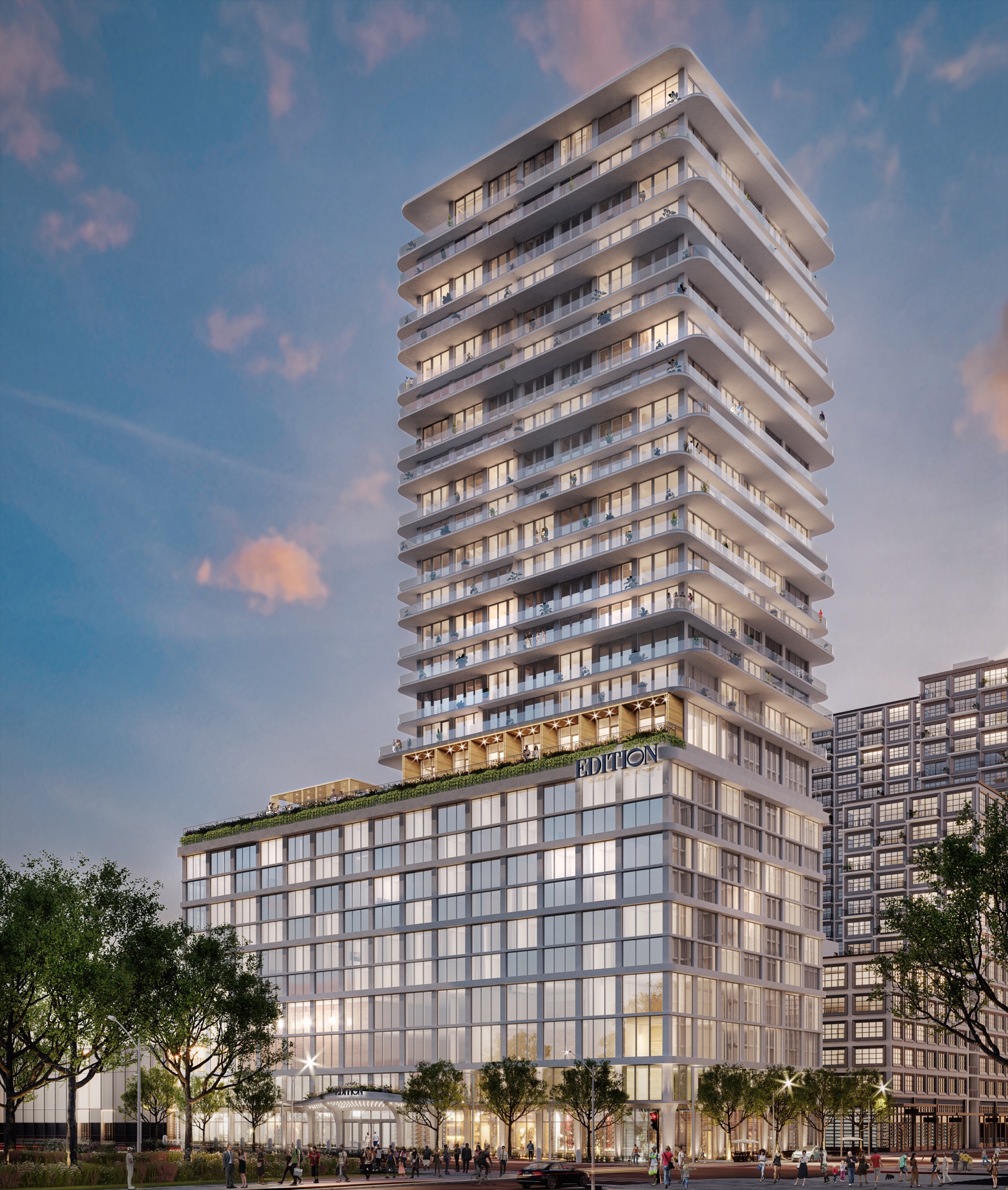 COURTESY RENDERING — The Marriott Edition will feature 37 luxury residences atop a five-star hotel.