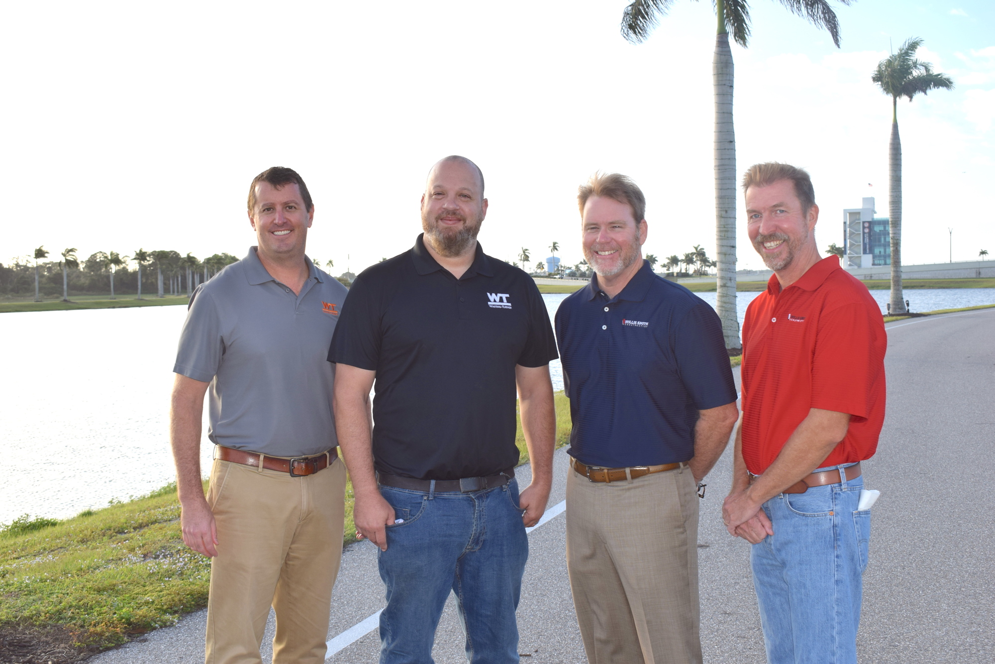 Jay Heater. Whiting-Turner Senior Project Managers Tony Harding and Allan Gladstone join Willis Smith Executive Vice President John LaCivita and Project Manager Pete Kauffman at the future site of the aquarium.