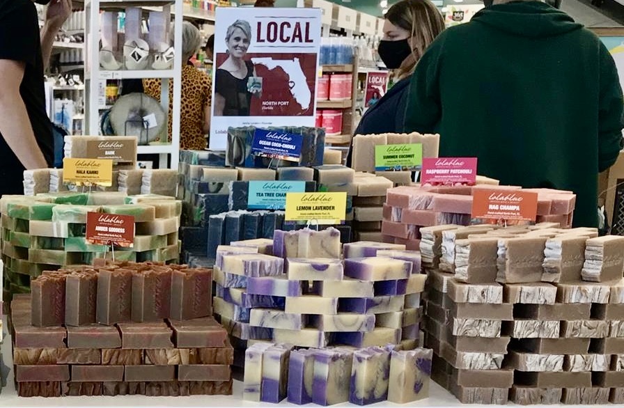 Courtesy. Lolablue Founder and CEO Jamie Lovern says Lolablue launched at Whole Foods Market in September after the grocery chain ordered soap for its 30 Florida stores.