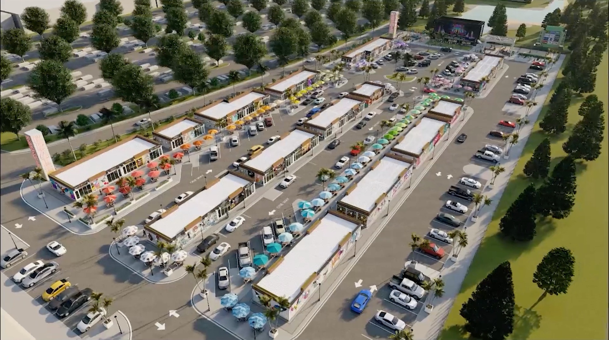 Courtesy. A rendering of what the KRATE container park project will look like when it's fully built out.
