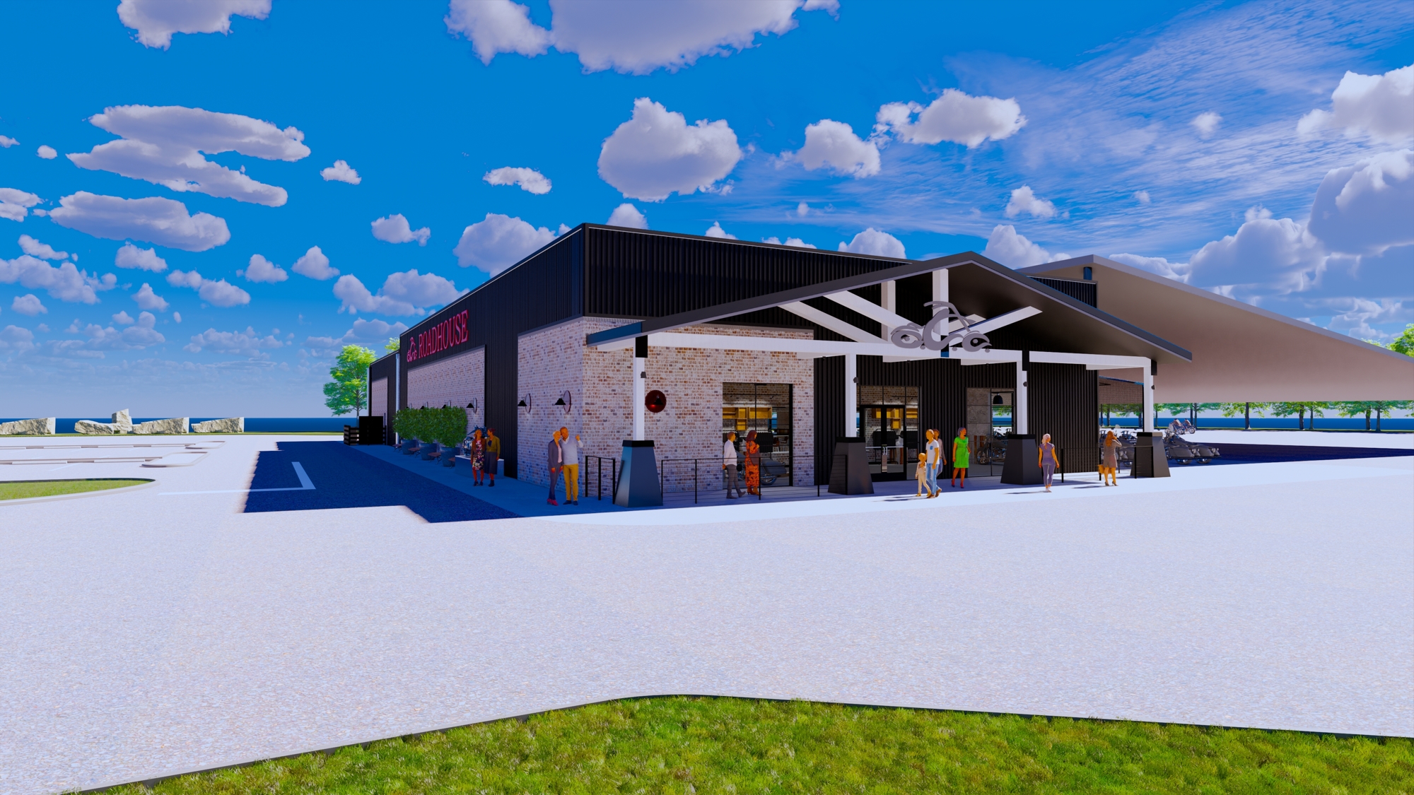 Courtesy. An artist's rendering of the OCC Roadhouse & Museum exterior.