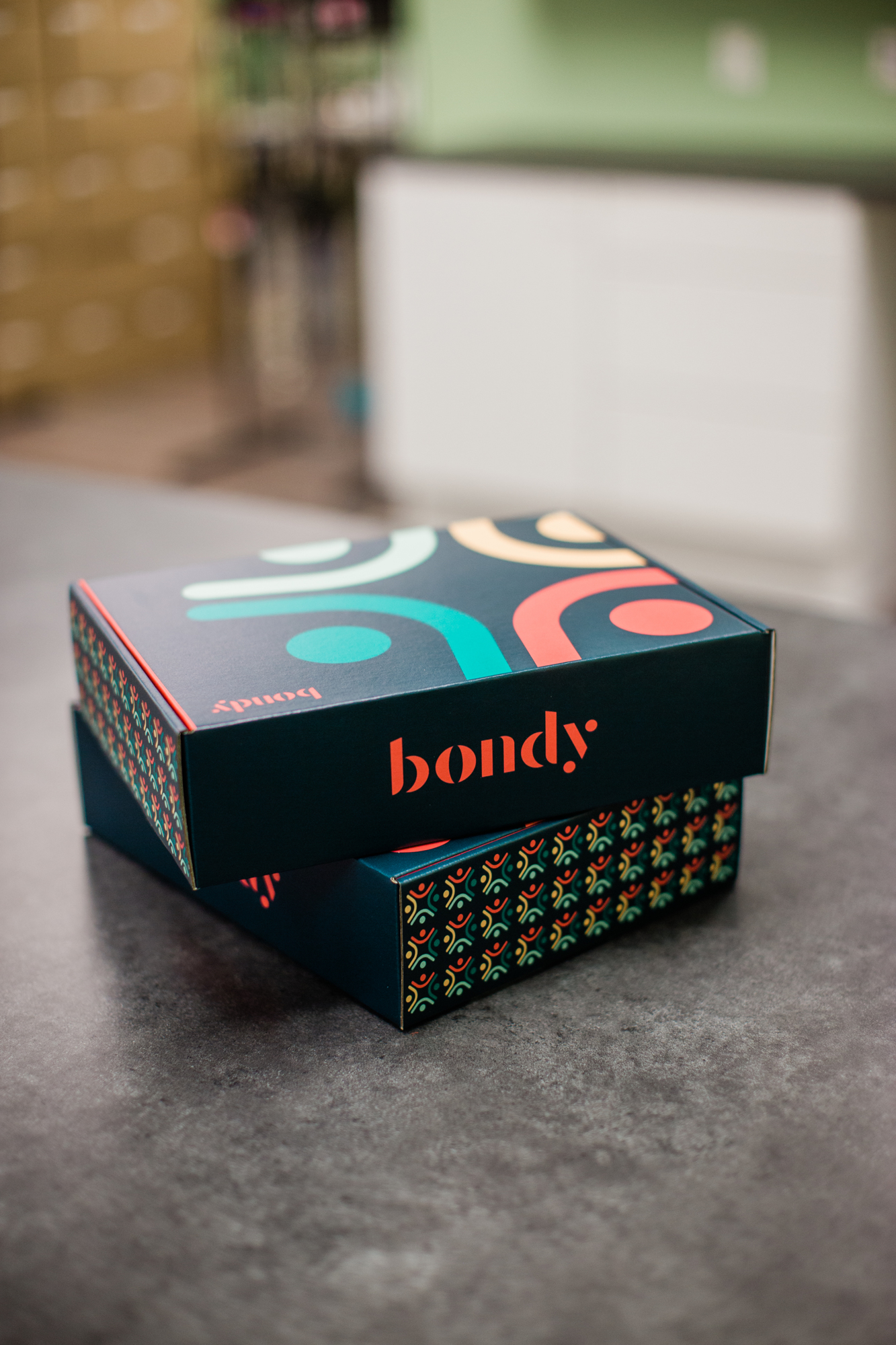  Bondy boxes are based on themes, from motivation to recognition to celebration, with items inside that appeal to the five senses.