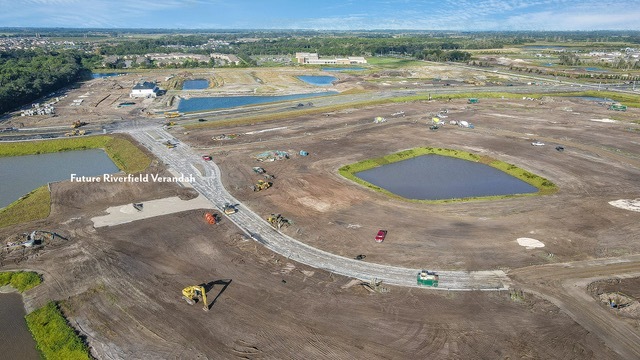 Courtesy. Neal Land & Neighborhoods, a Manatee and Sarasota-based master-planned community developer, recently broke ground on the Riverfield Verandah, an amenity center within the Riverfield neighborhood of North River Ranch. 