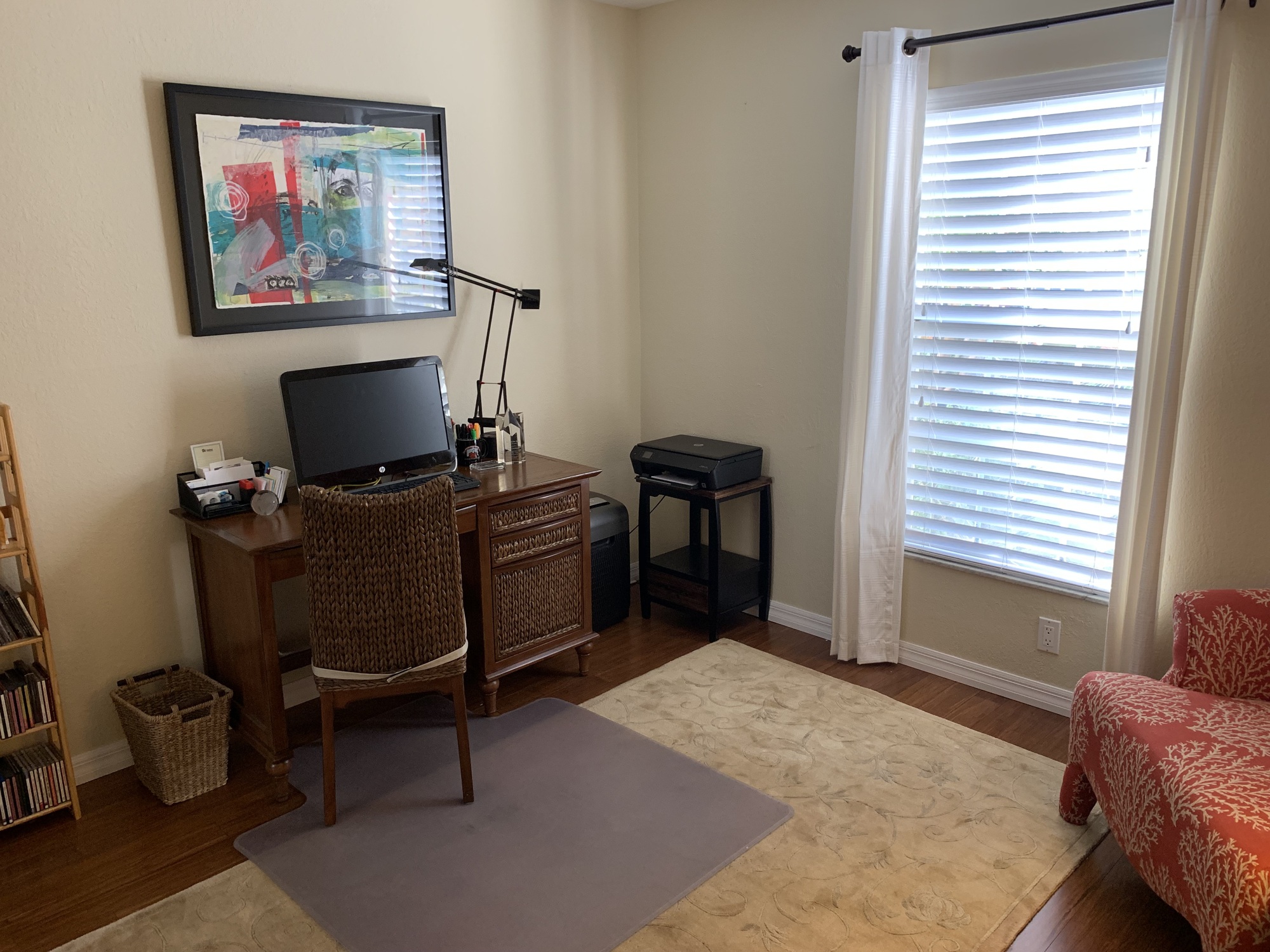 Courtesy. The finished product after Ottenstein helped her client organize an office-den. 