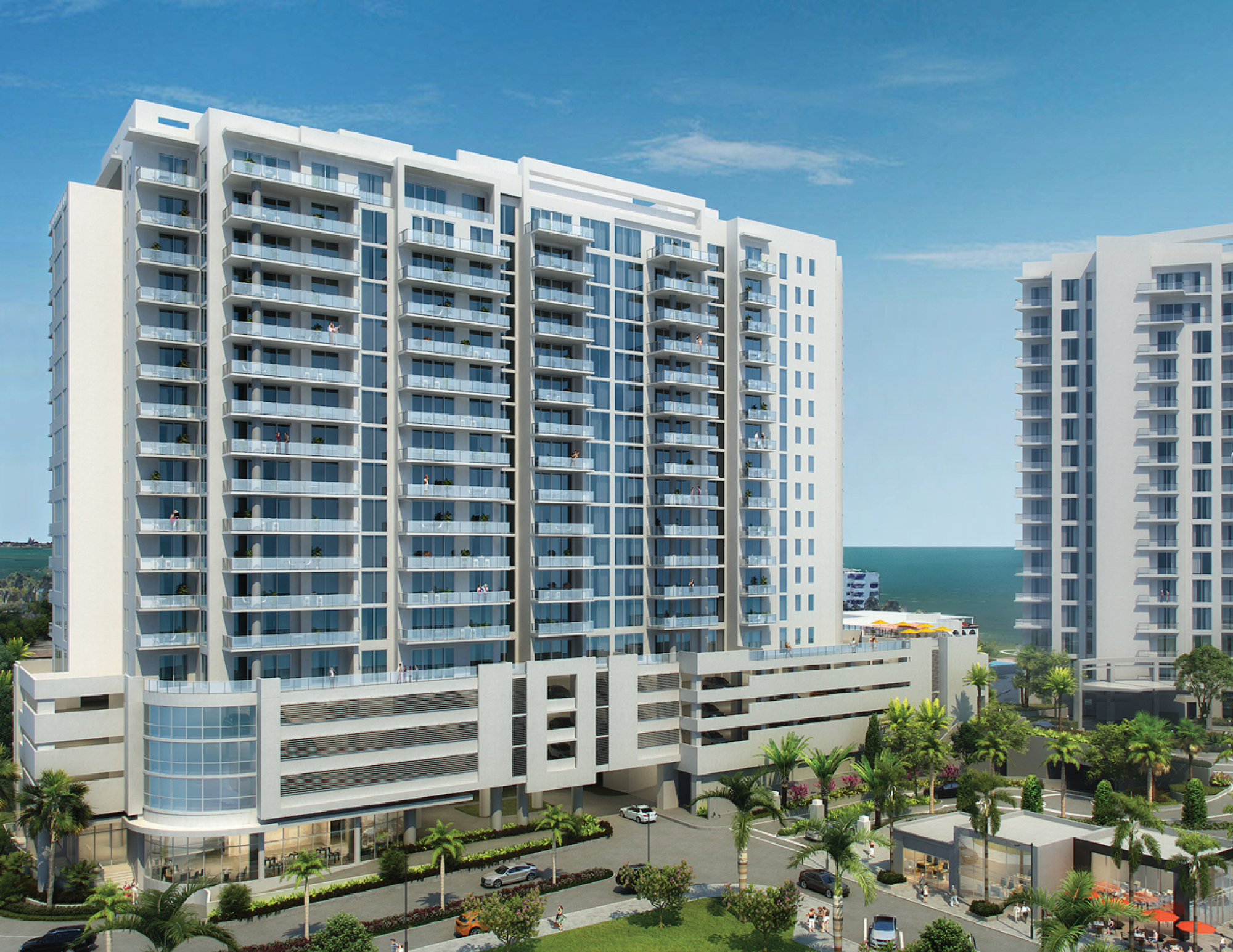 COURTESY RENDERING — Kolter Group plans to star construction on Bayso Sarasota, an 18-story condo project adjacent to the Ritz-Carlton Residences, later this year.